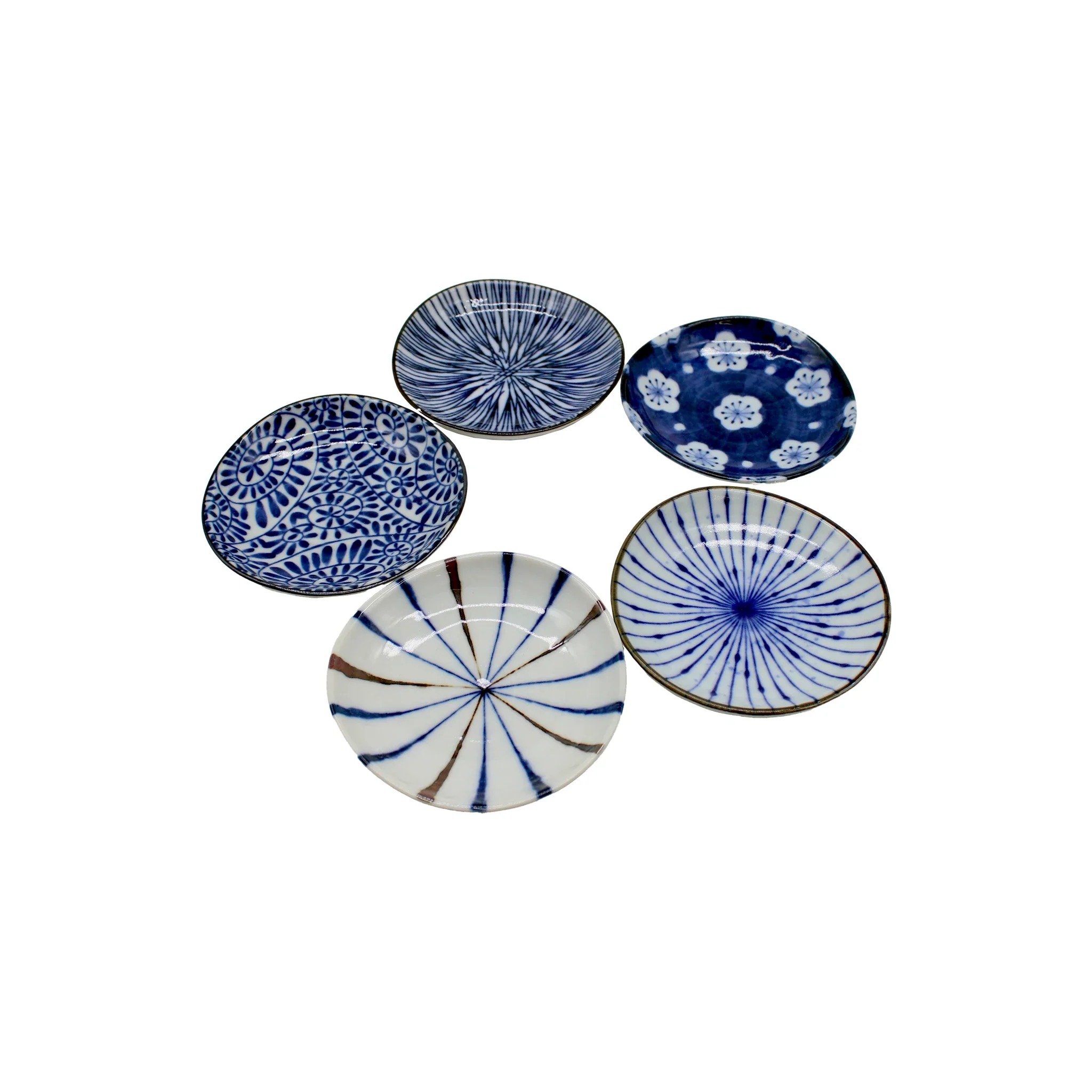 5 Piece Mini Plate Gift Set - 'Aizome' - Image 3