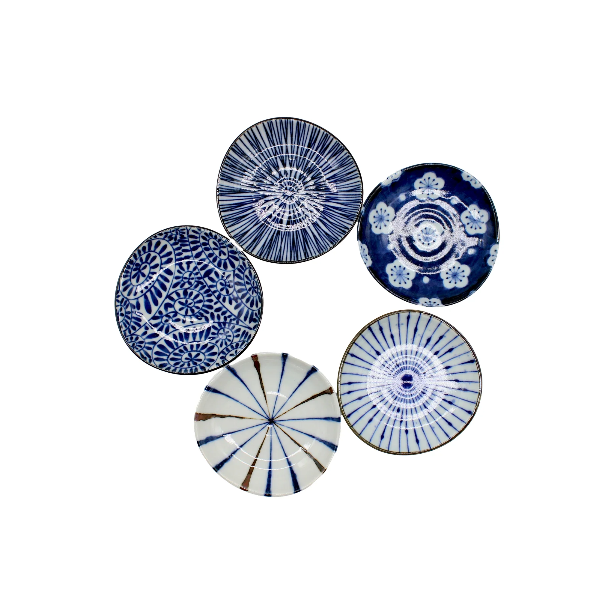 5 Piece Mini Plate Gift Set - 'Aizome' - Image 5