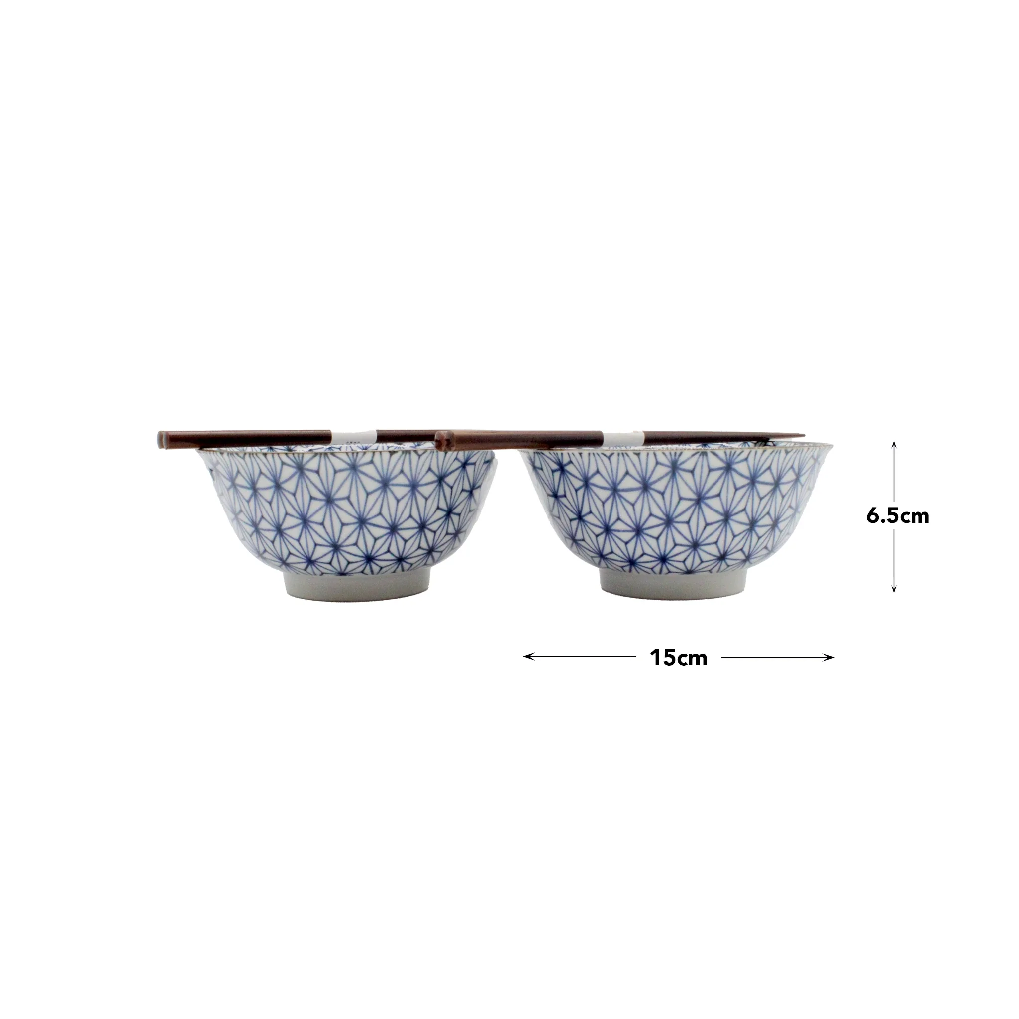 Asanoha Bowls Gift Set - Blue & White - Image 3