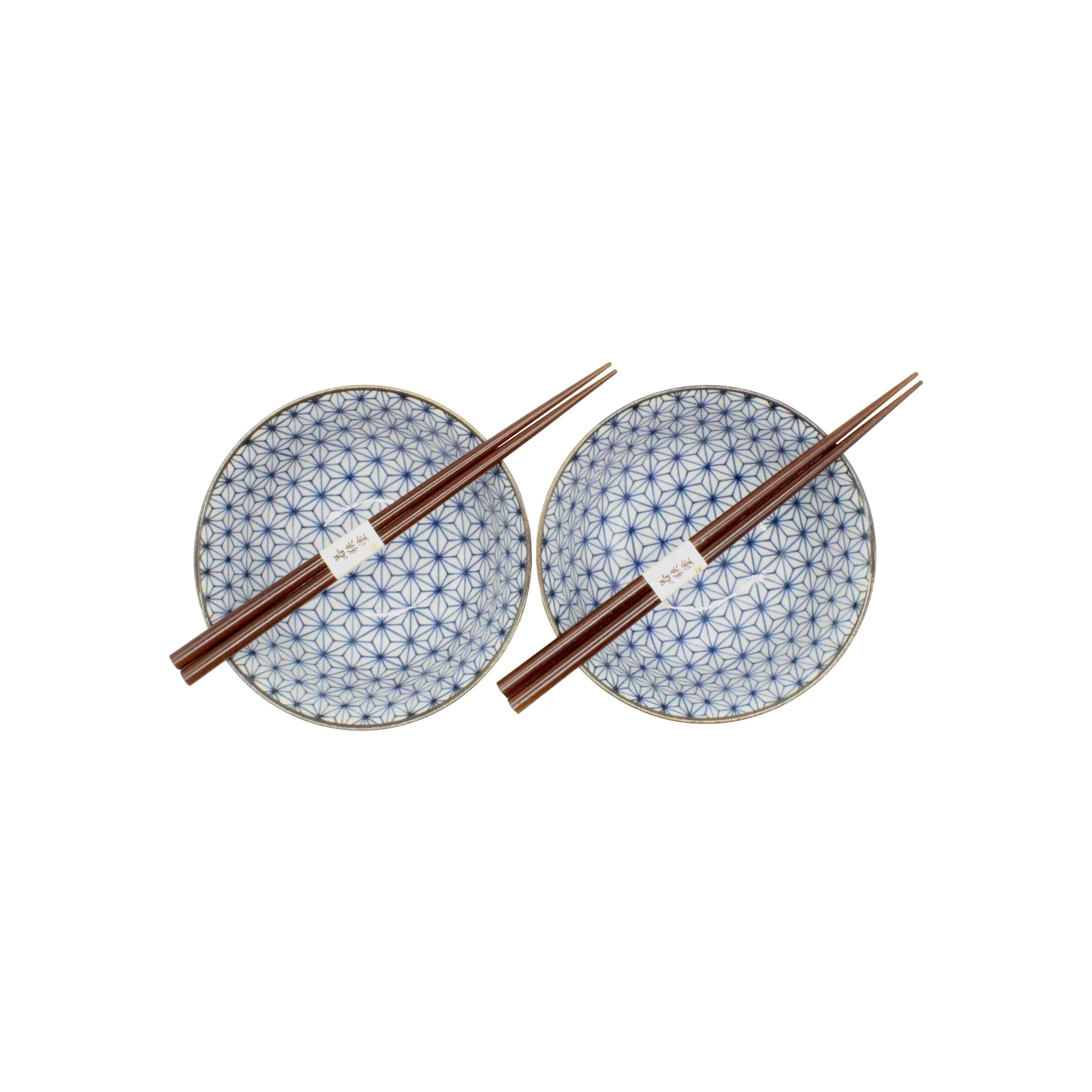 Asanoha Bowls Gift Set - Blue & White - Image 4