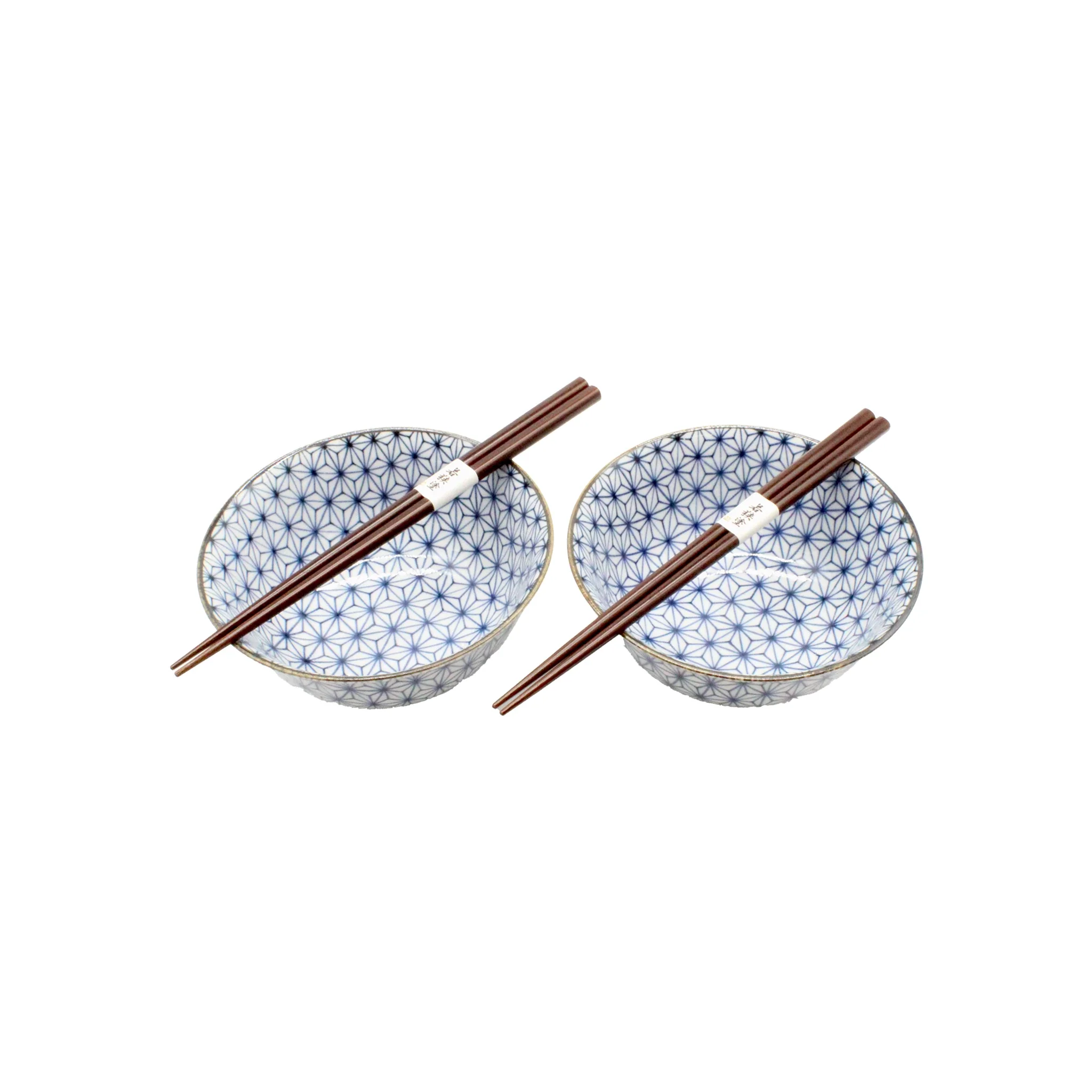 Asanoha Bowls Gift Set - Blue & White - Image 6