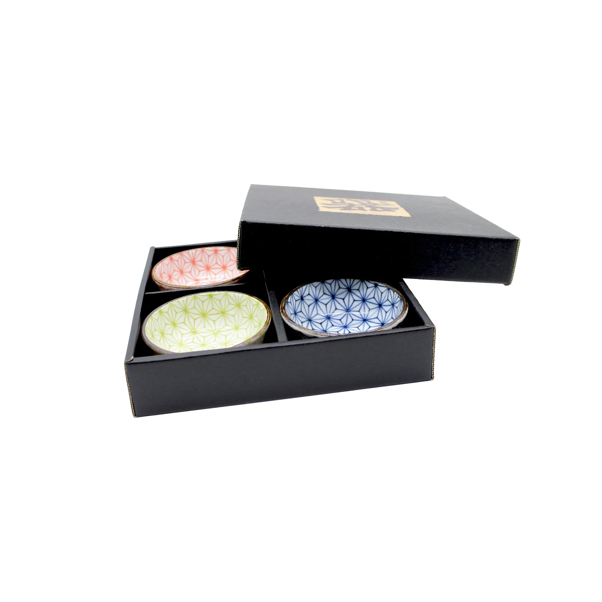 Asanoha Design Sauce Dish Gift Set - 9cm - Image 3