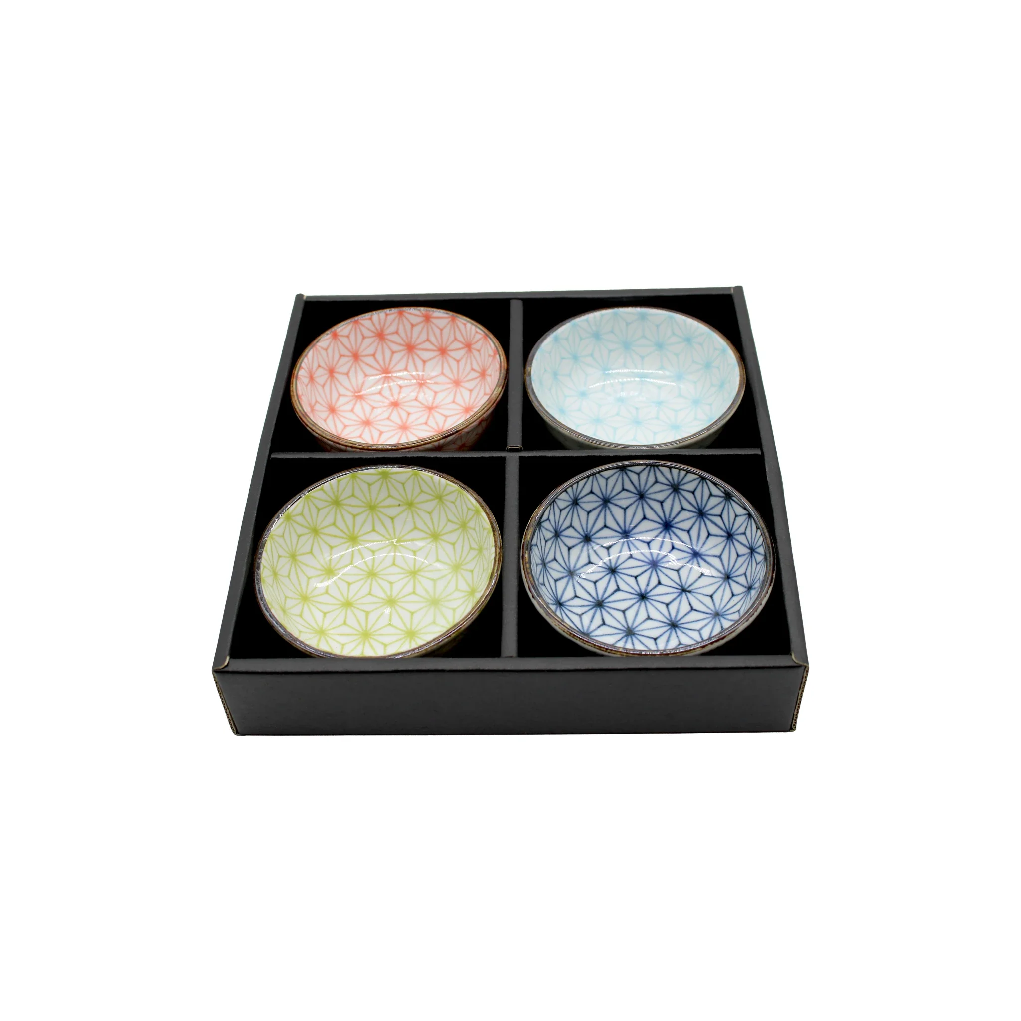 Asanoha Design Sauce Dish Gift Set - 9cm - Image 6