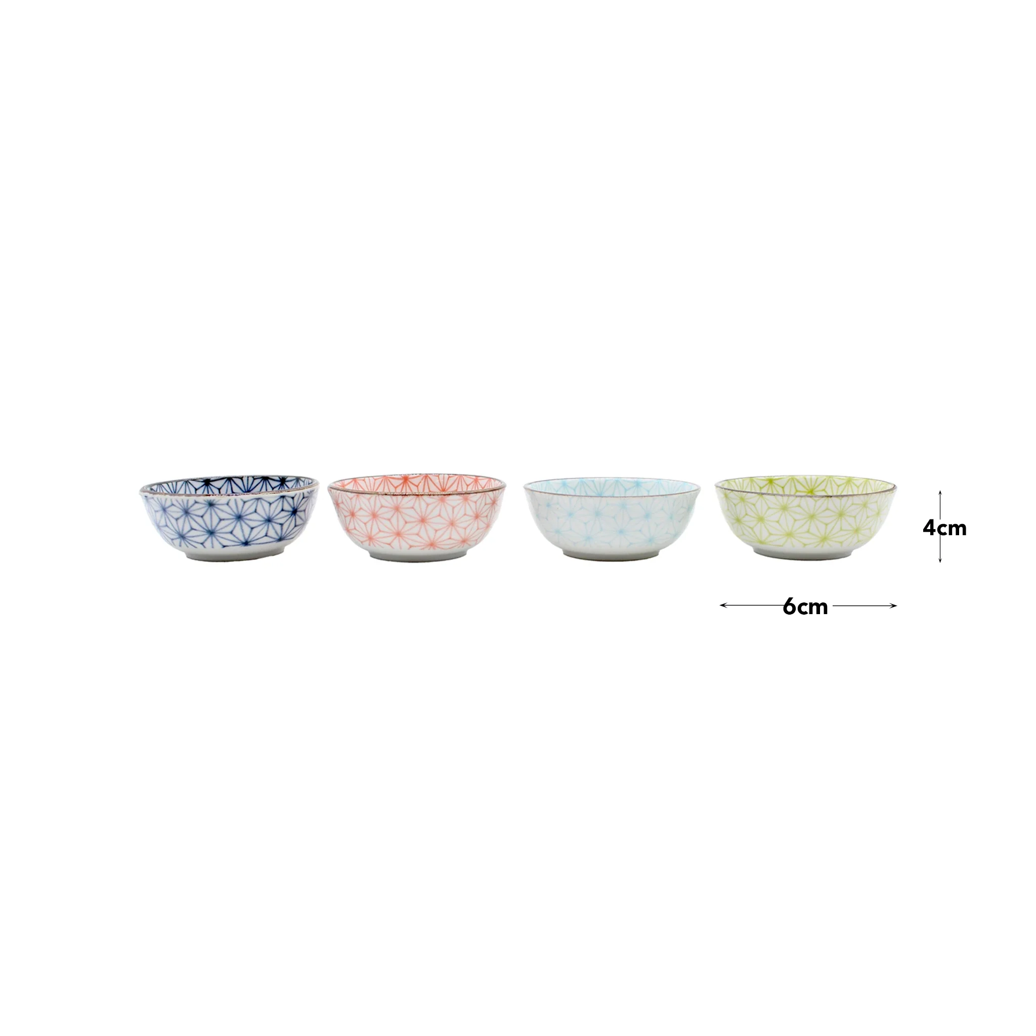 Asanoha Design Sauce Dish Gift Set - 9cm - Image 8