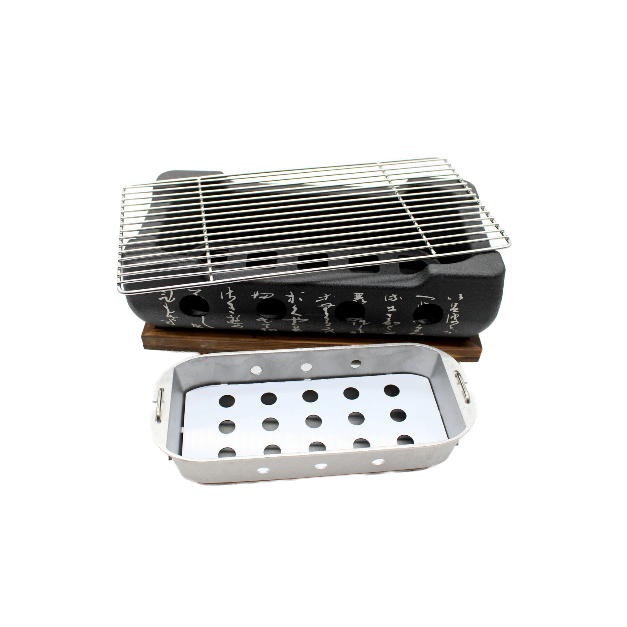Black Aluminium Konro Grill - 36cm - Image 2