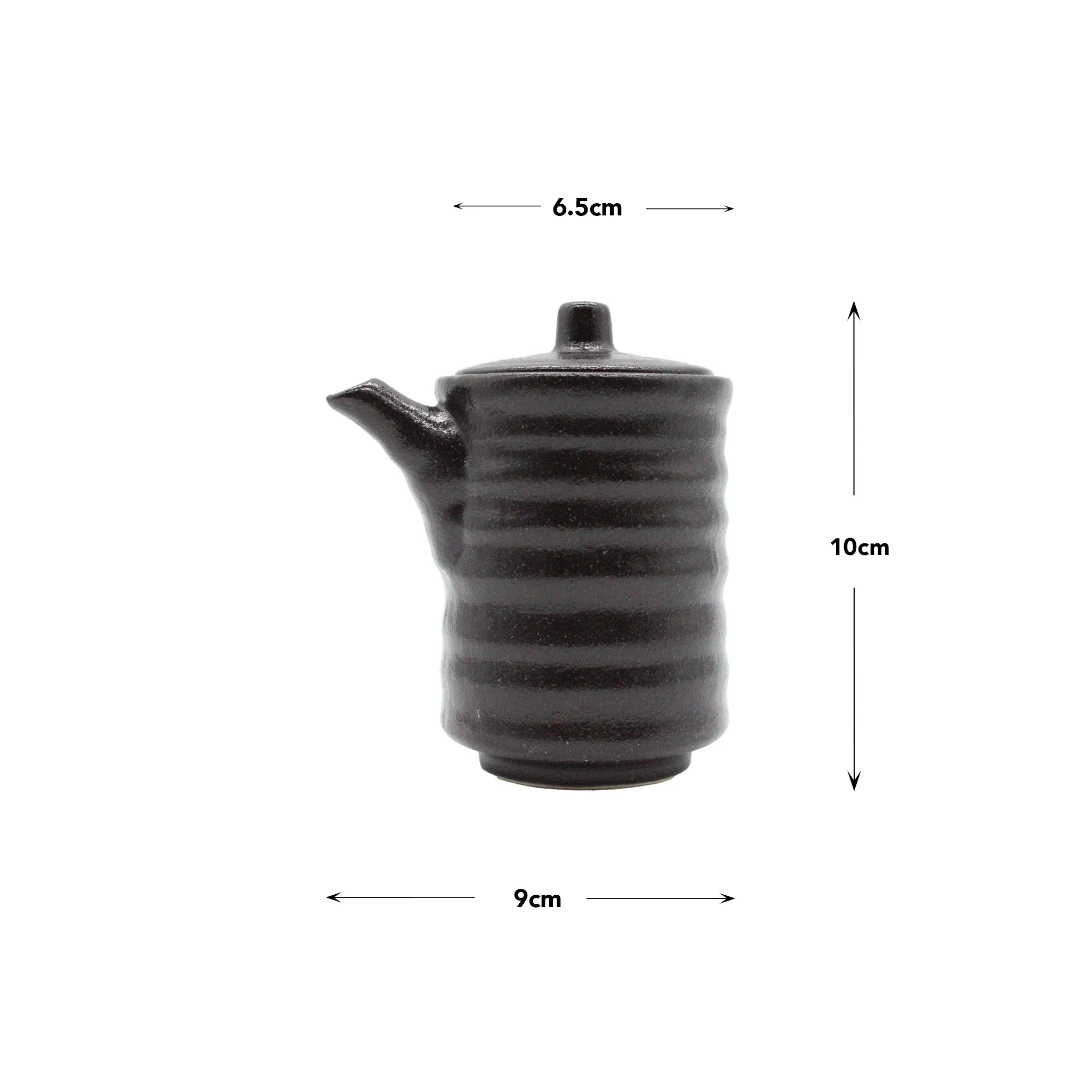 Soy Sauce Pourer - Black Ribbed - Image 2