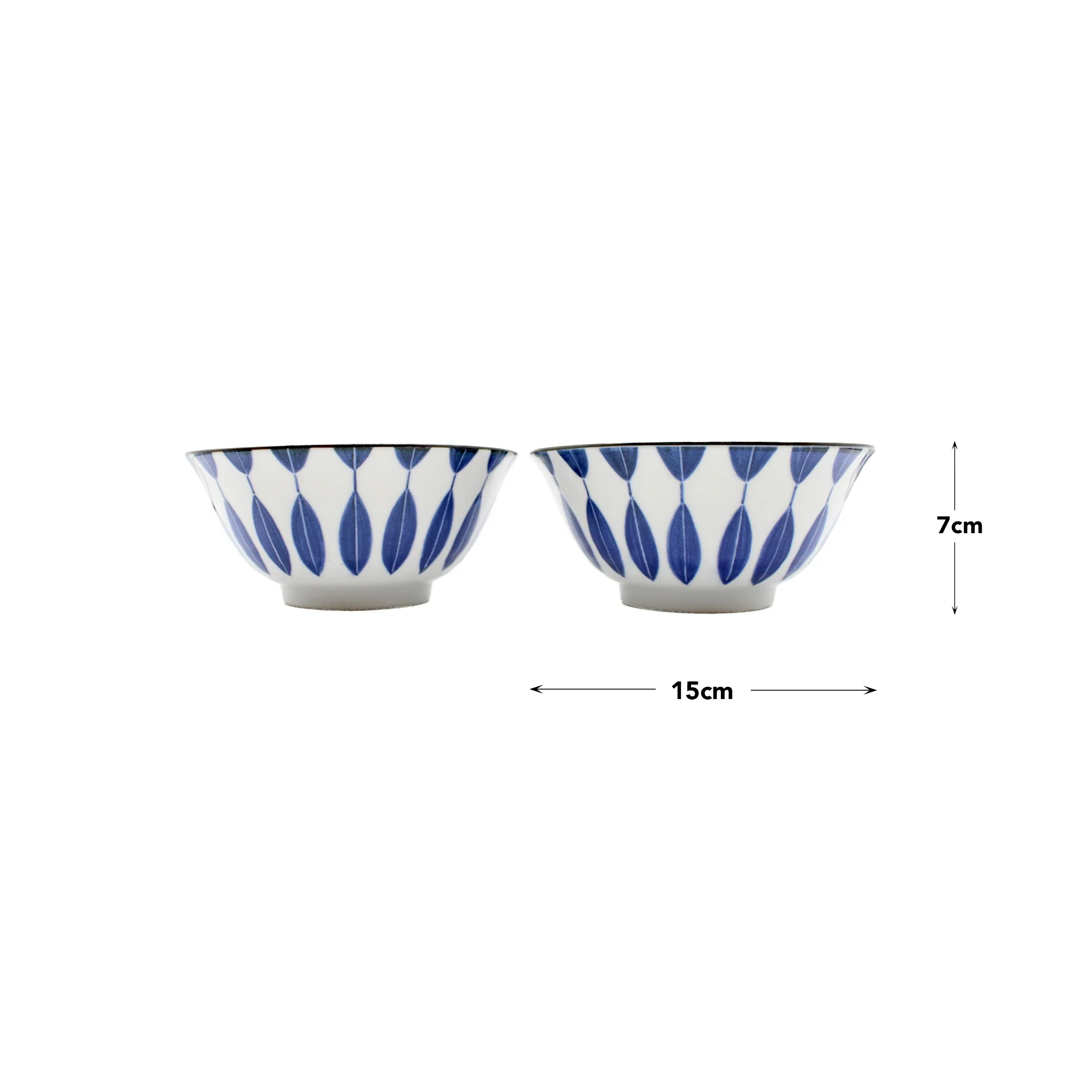 Sunflower Design Bowls Boxed Set - White & Blue - Image 4