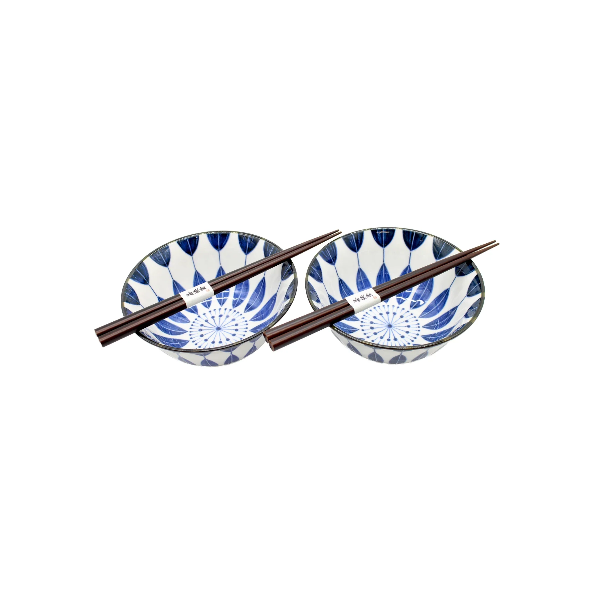 Sunflower Design Bowls Boxed Set - White & Blue - Image 7