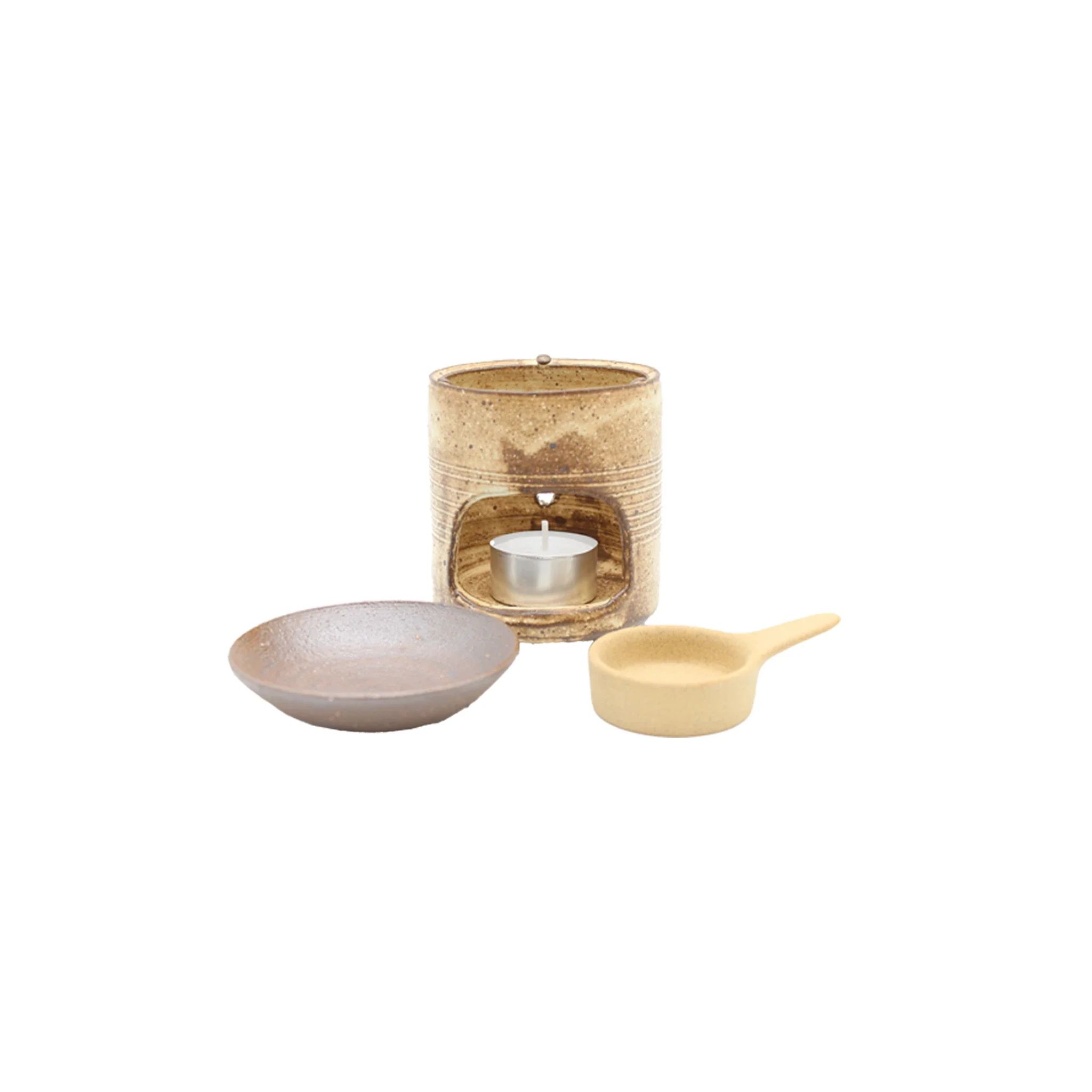 Chakouro Rustic Brown Japanese Tea Burner - Image 2