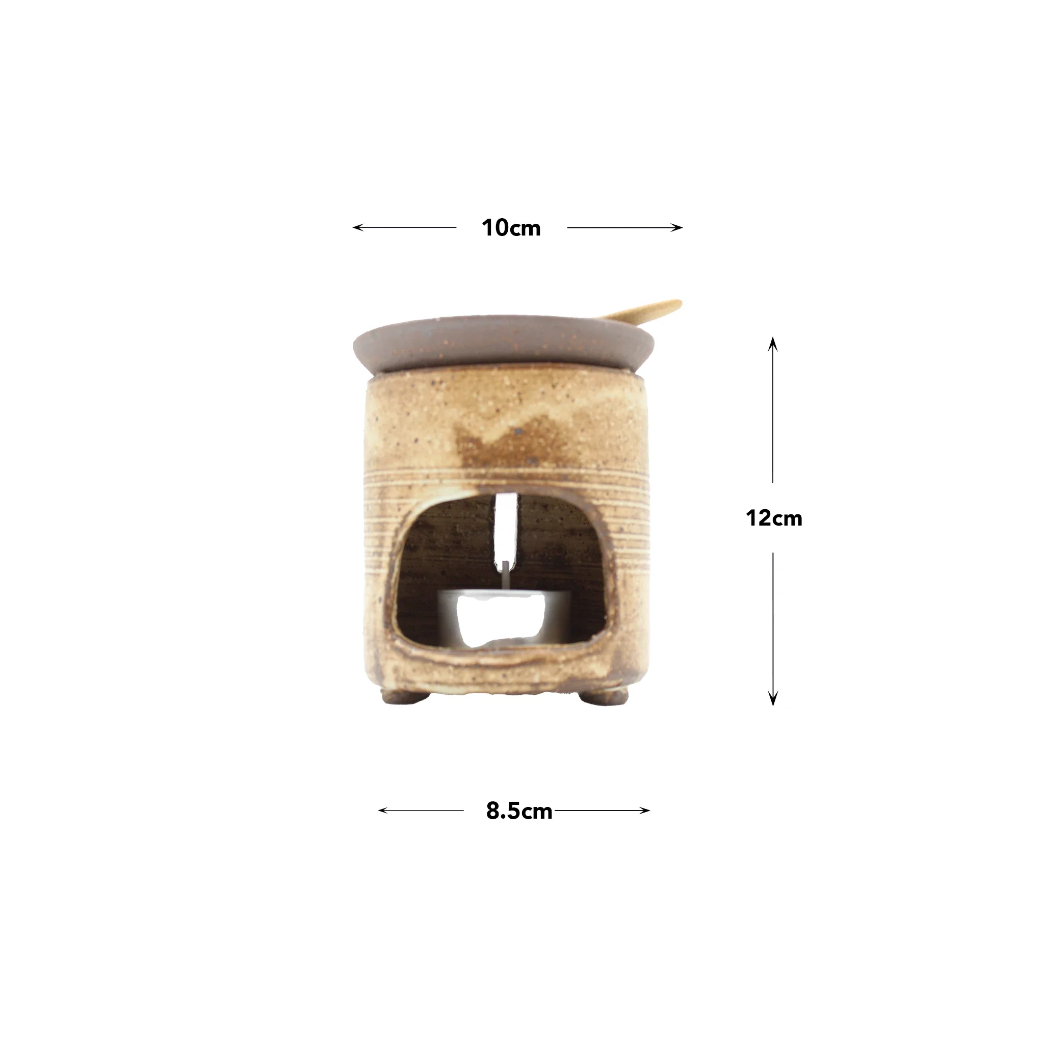 Chakouro Rustic Brown Japanese Tea Burner - Image 5