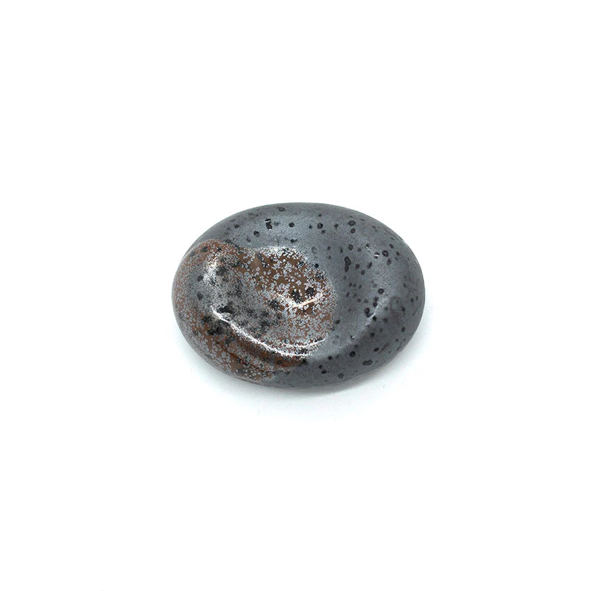 Chopstick Rest – Pebble Shape Matt Black with Splash - Image 2