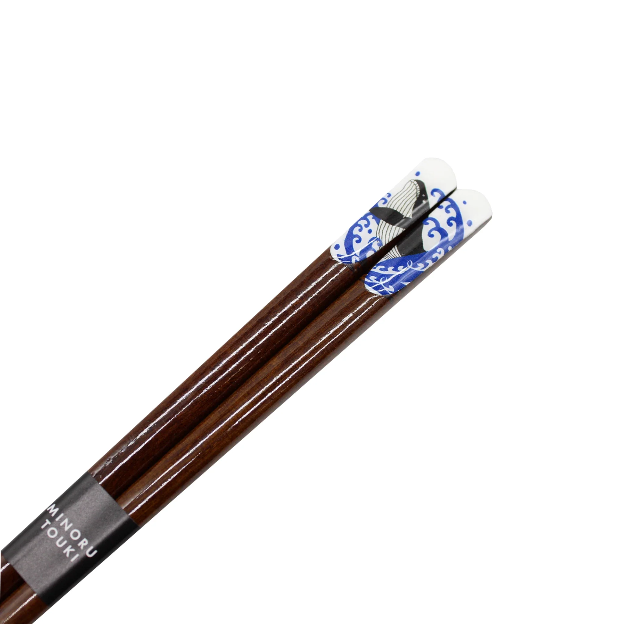 Chopsticks - Dark wood with Whale Design - Image 2