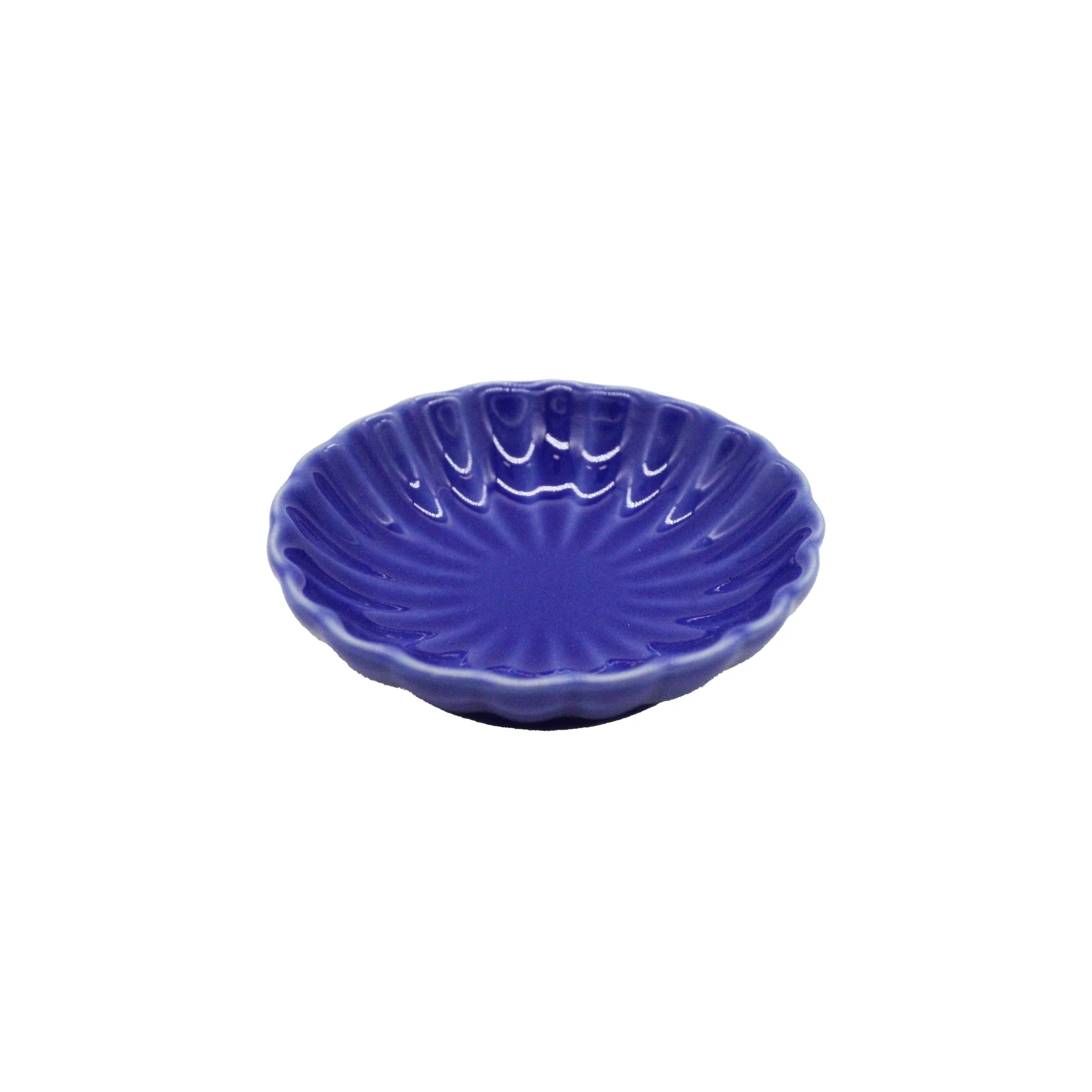 Soy Sauce Dish - Chrysanthemum Blue