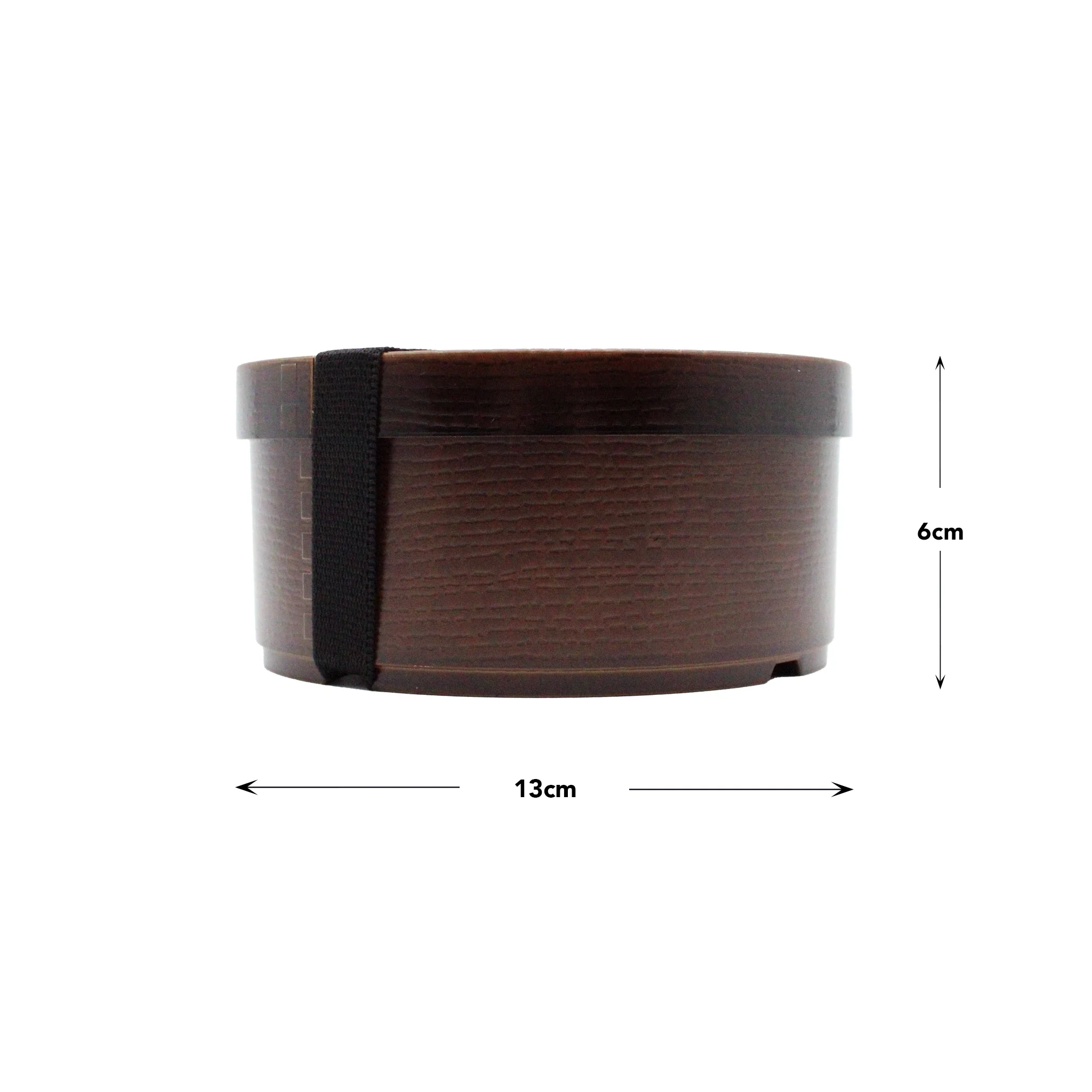 Round Bento Box - Dark Wood Effect - Image 3