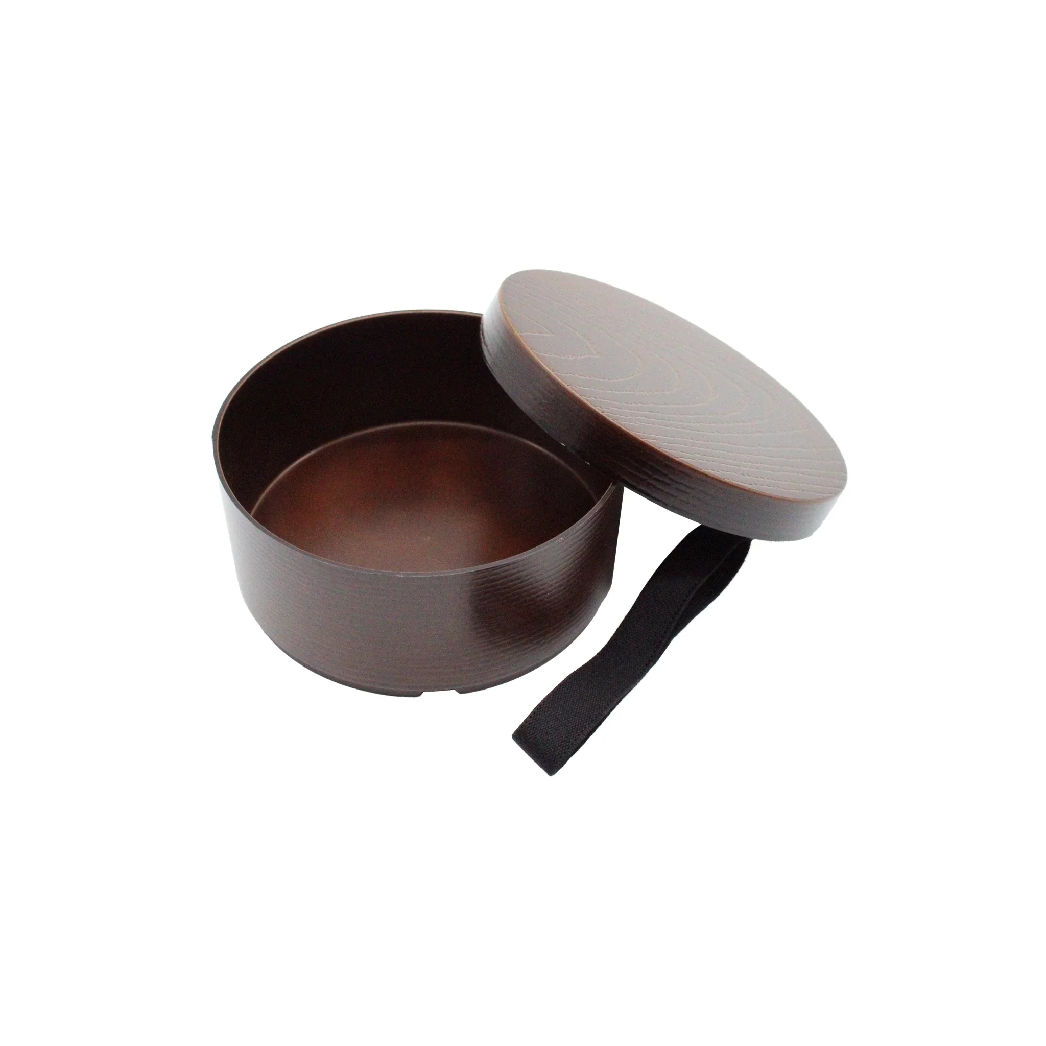 Round Bento Box - Dark Wood Effect - Image 5