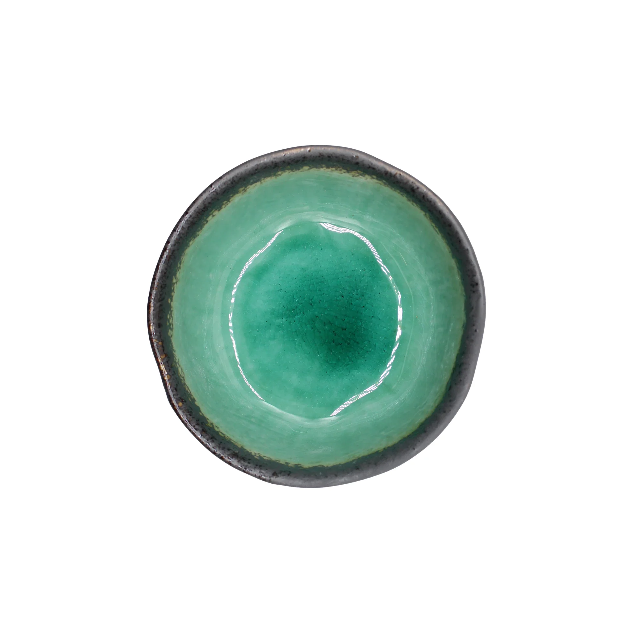Deep Bowl - Turquoise Crackle Glaze - Image 2