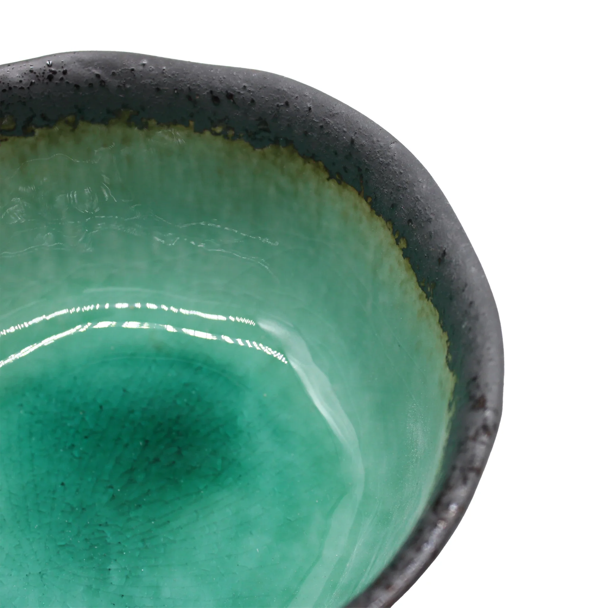Deep Bowl - Turquoise Crackle Glaze - Image 4