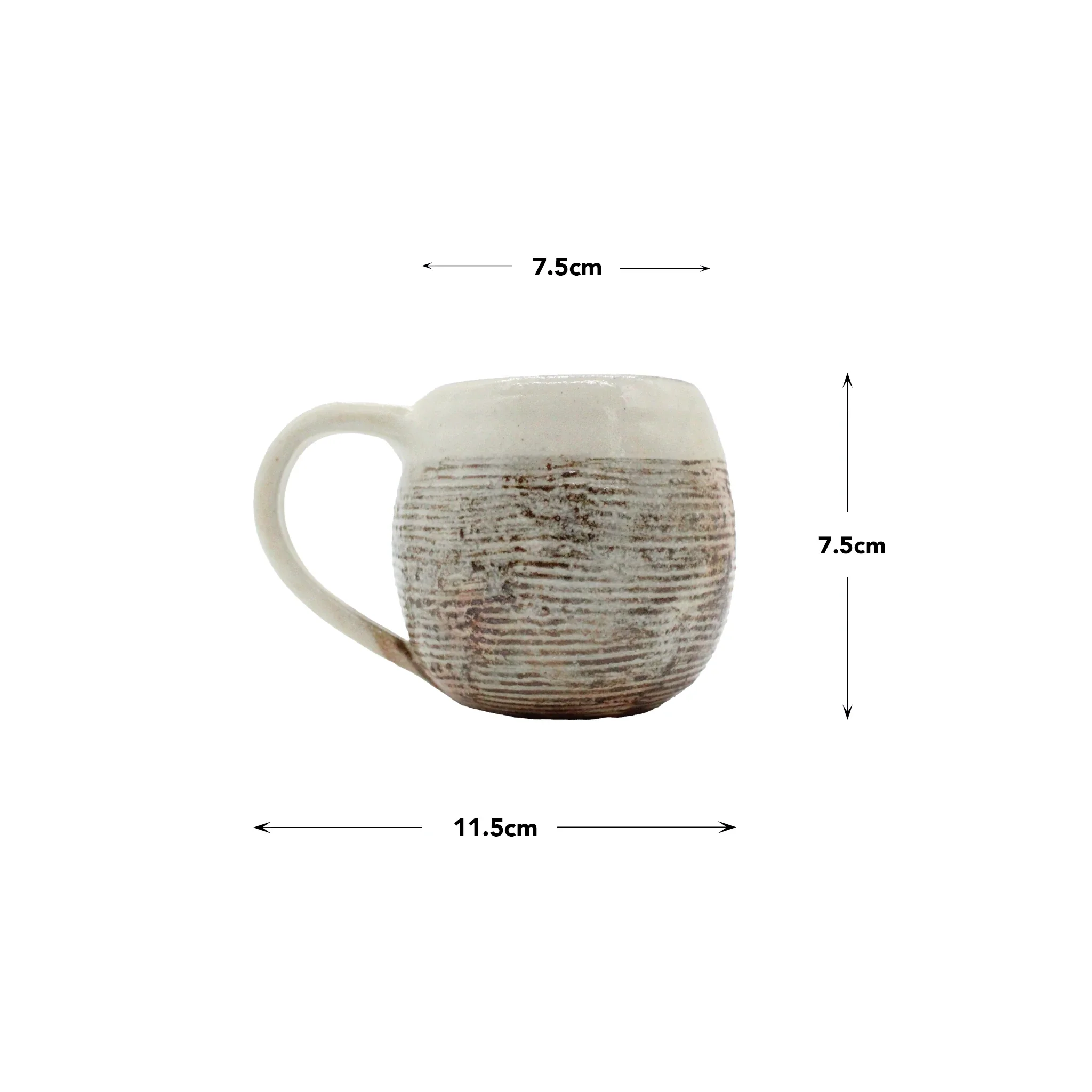 Tea Mug with Handle - Fuchiara Carved - Image 2