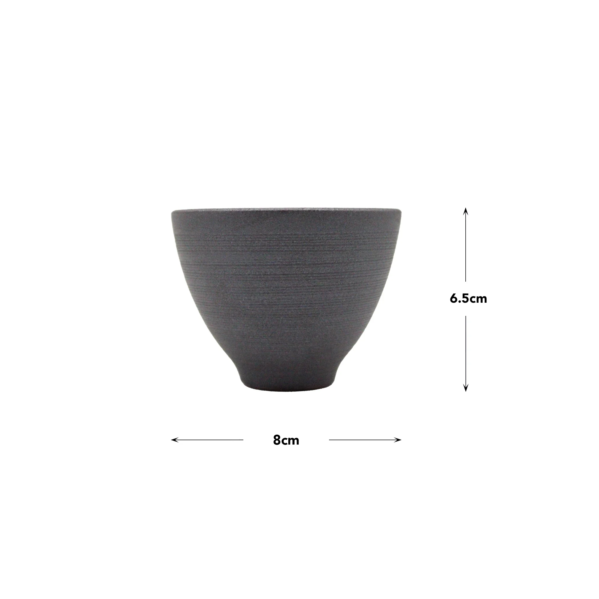 Tea Cup - Hasamiyaki Kurosendan Black - Image 3
