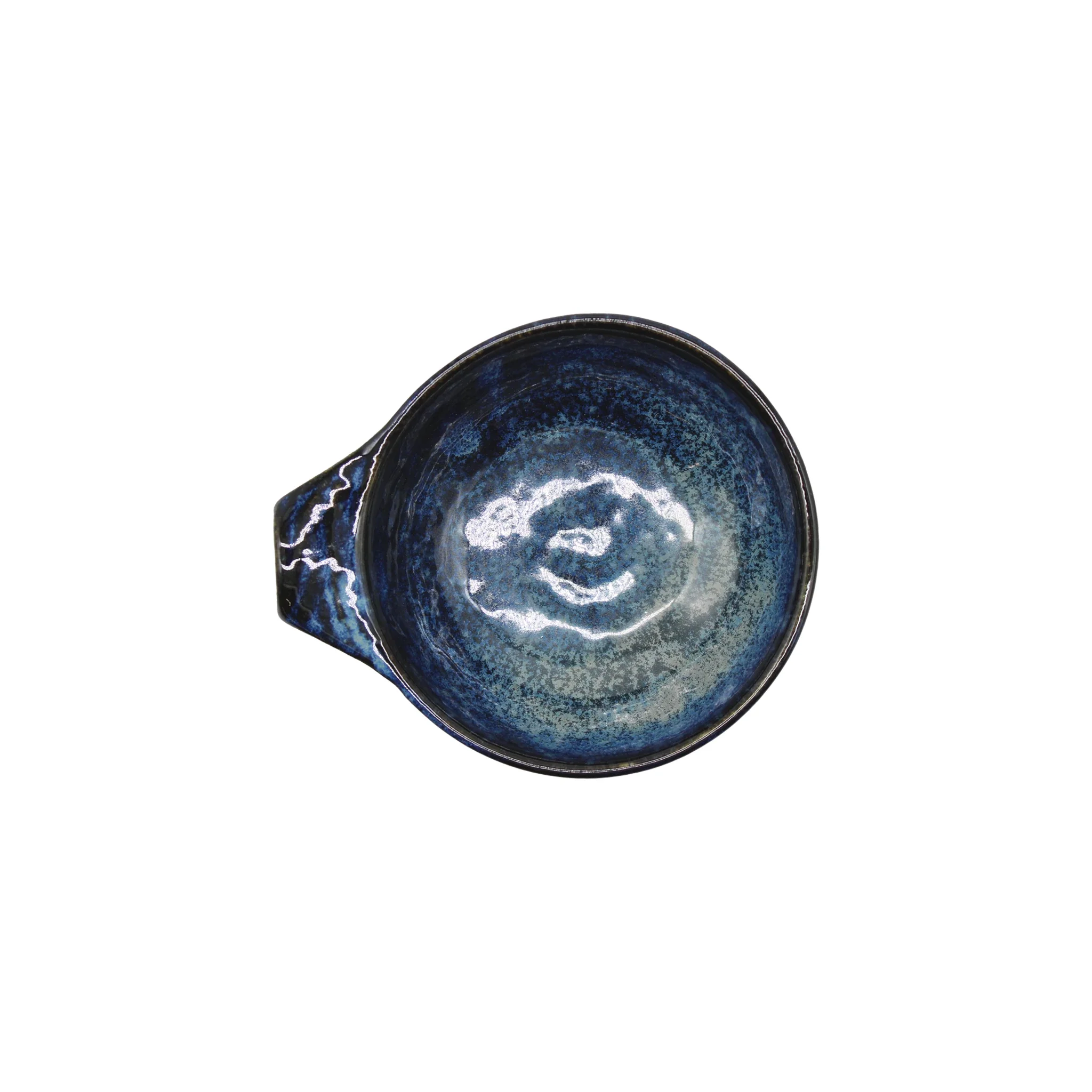 Indigo Blue Bowl With Handle - Image 3