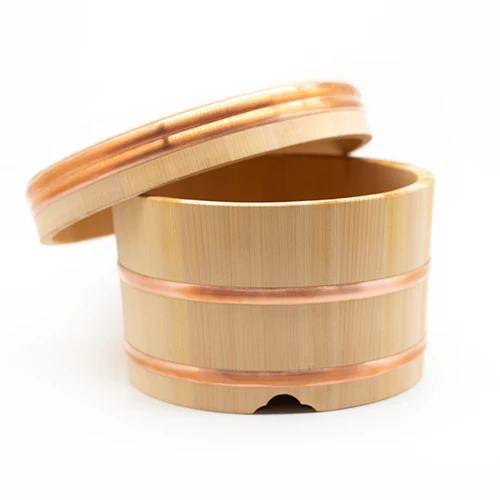 Ohitsu, Cypress Wood Sushi Rice Bowl with Lid