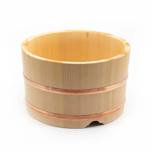 Ohitsu, Cypress Wood Sushi Rice Bowl with Lid - Image 3
