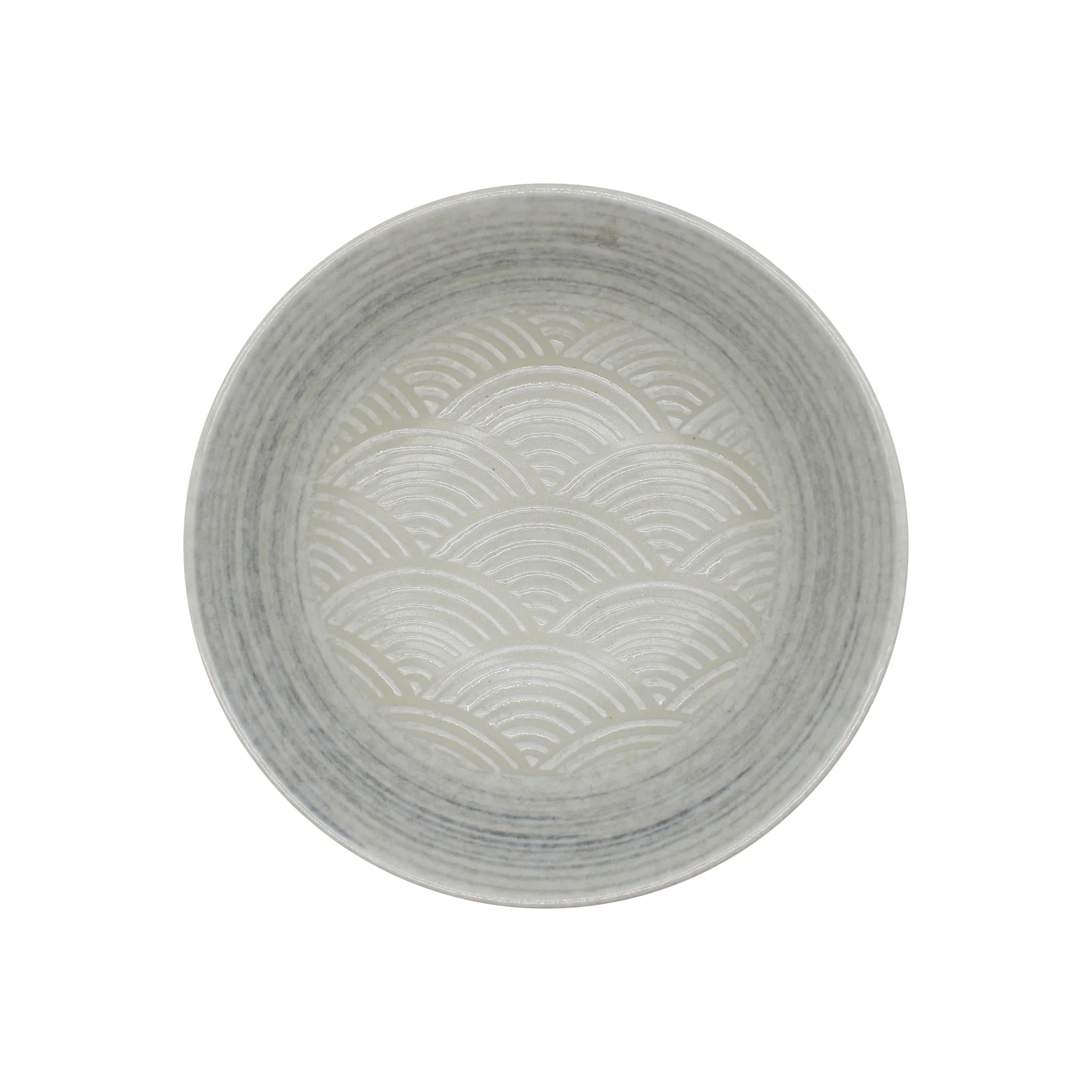 Ramen Bowl - White 'Seikaiha' Wave - Image 2