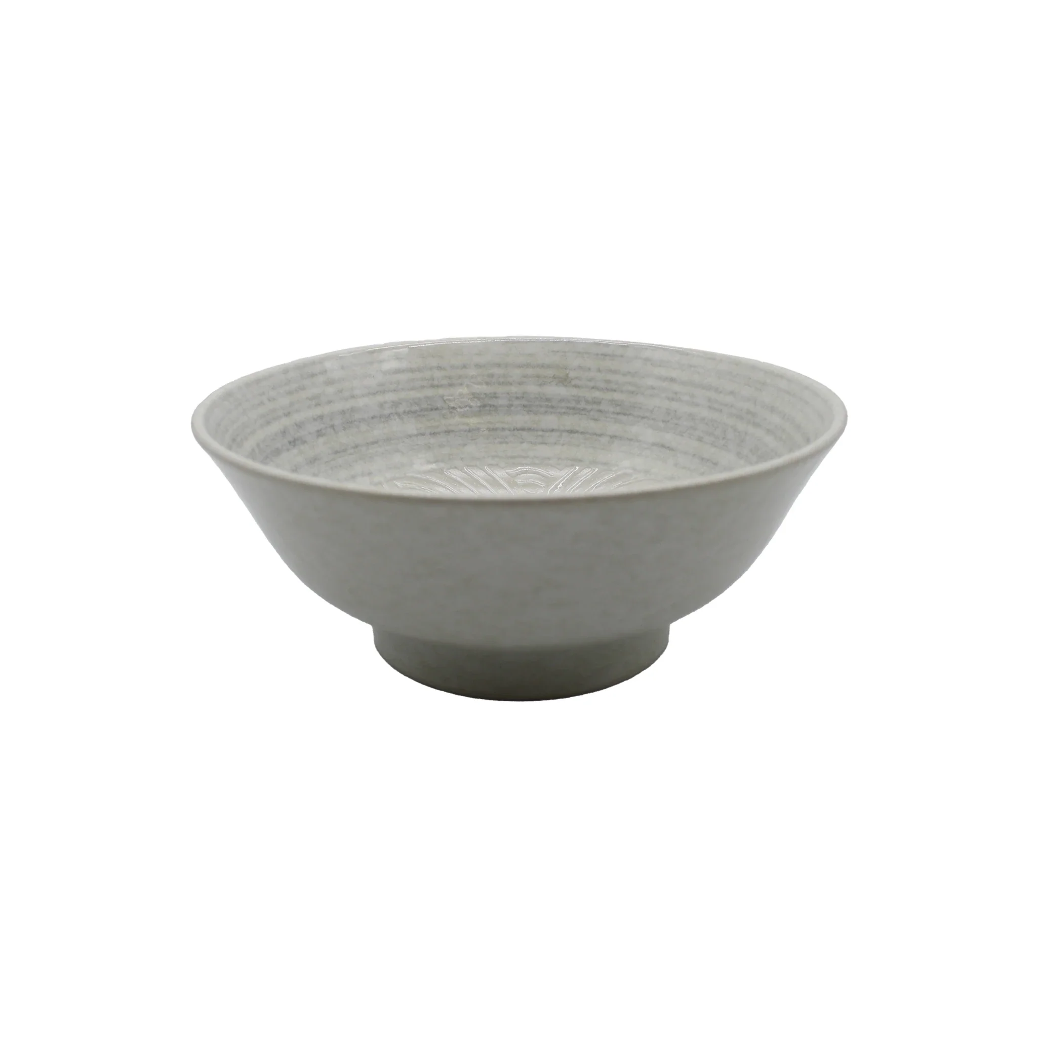 Ramen Bowl - White 'Seikaiha' Wave - Image 3