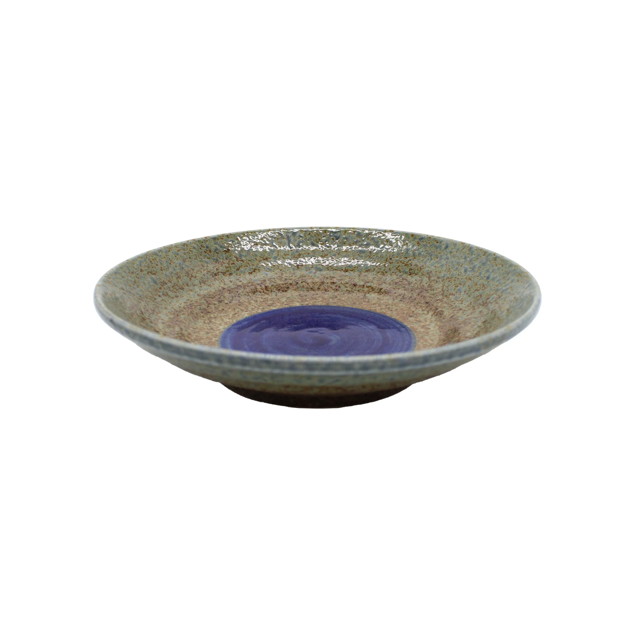 Serving Bowl - Brown & Blue 'Aki' Design