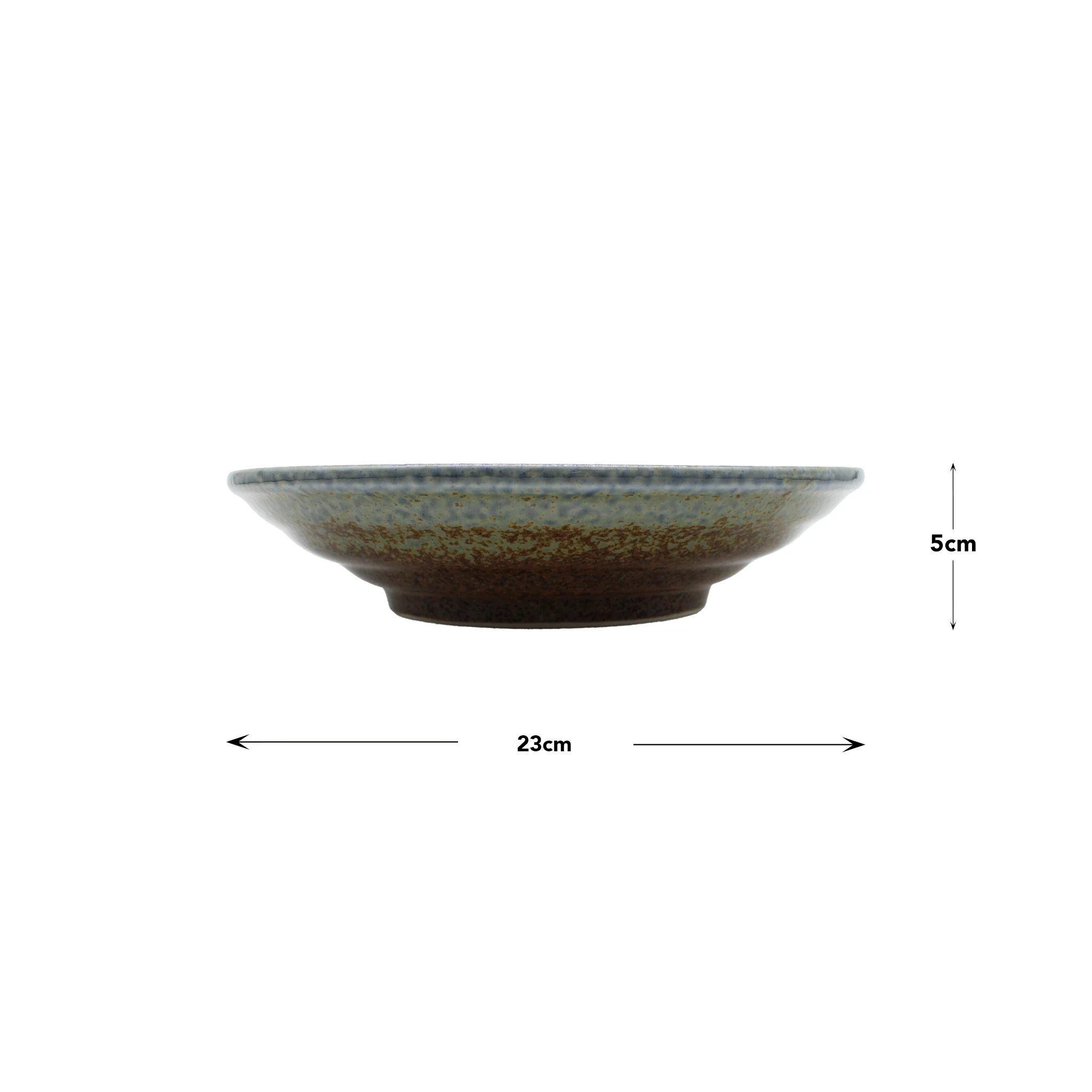 Serving Bowl - Brown & Blue 'Aki' Design - Image 3