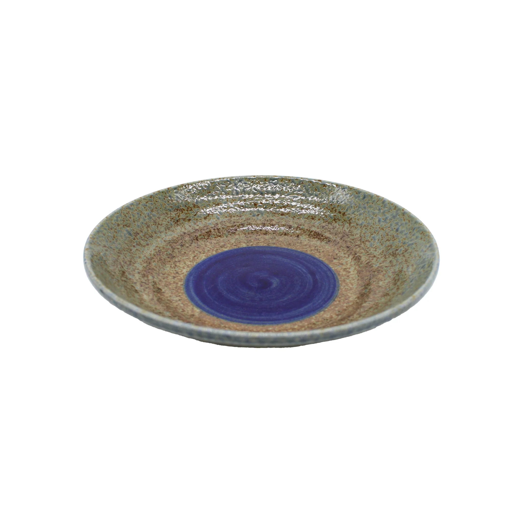 Serving Bowl - Brown & Blue 'Aki' Design - Image 4