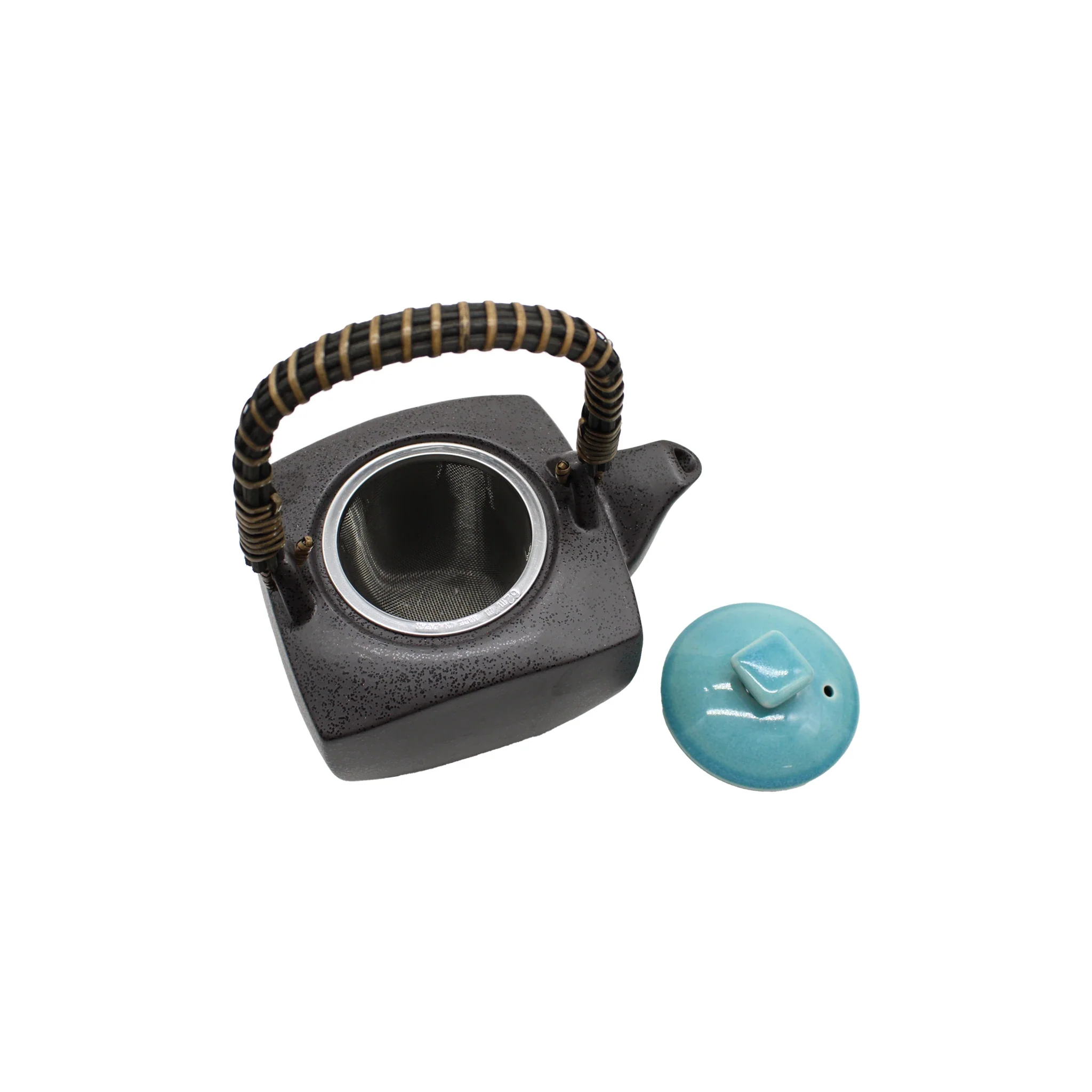 Tea Gift Set for Four - Sky Blue and Grey - Image 5