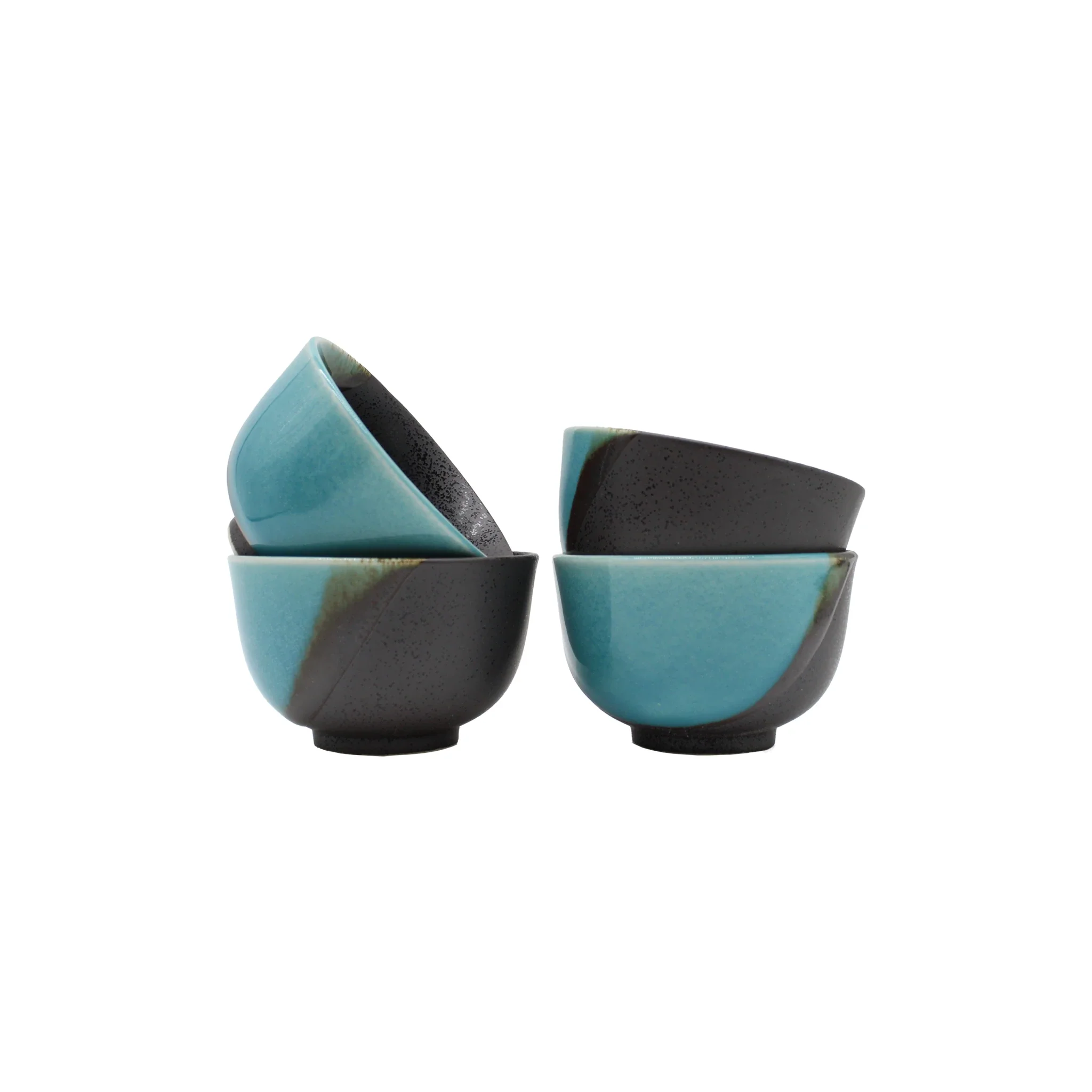 Tea Gift Set for Four - Sky Blue and Grey - Image 6