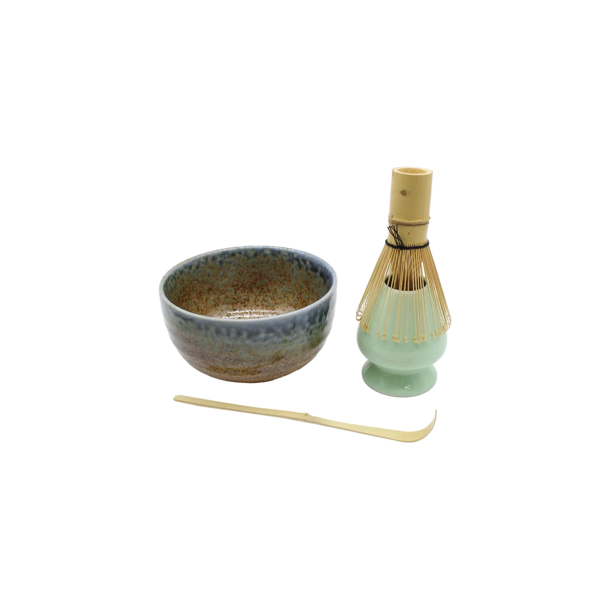 Matcha Tea Set - Blue & Brown - Image 2