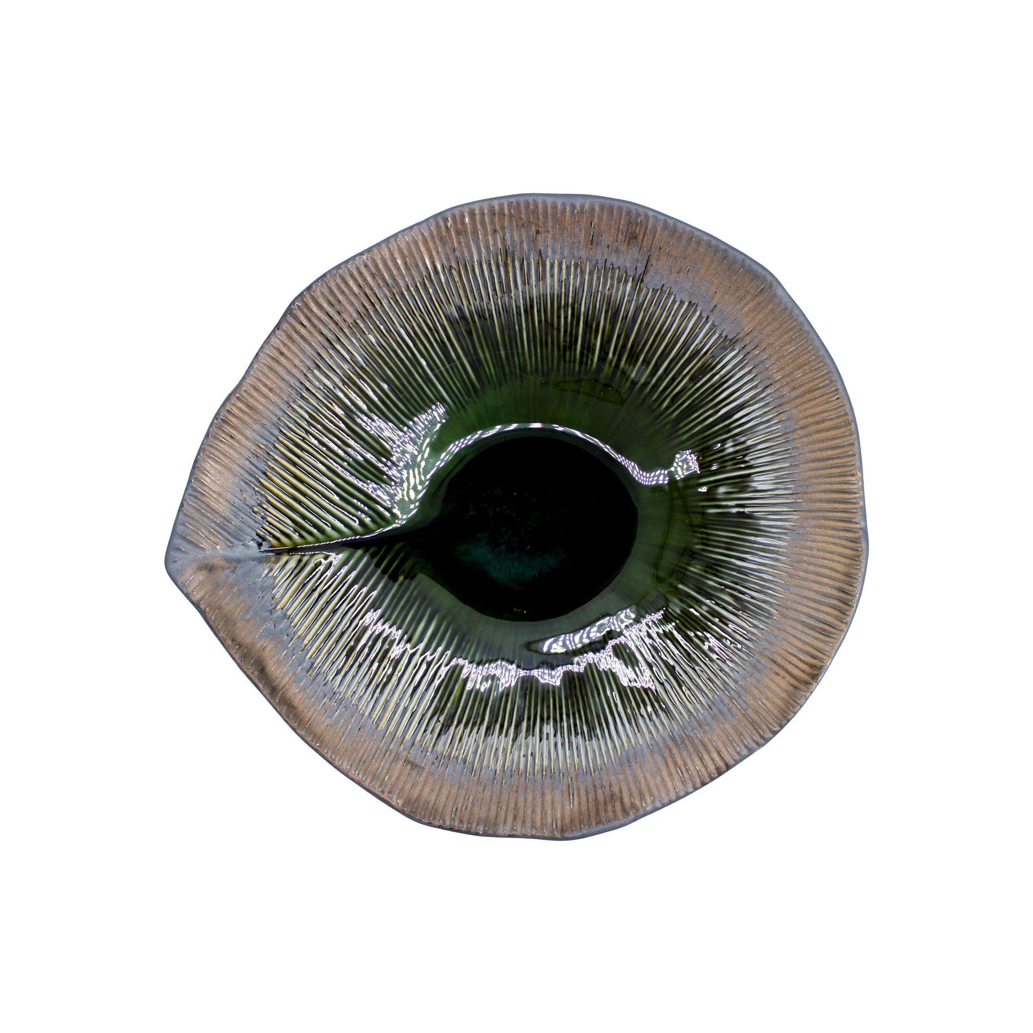 Shallow Serving Bowl - Midori Ridge - Image 2
