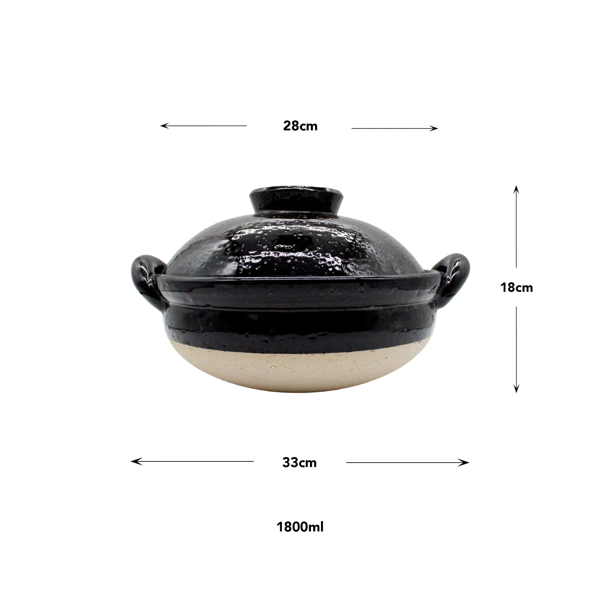 Mushi Nabe Donabe Steamer - Black Glaze - Image 2