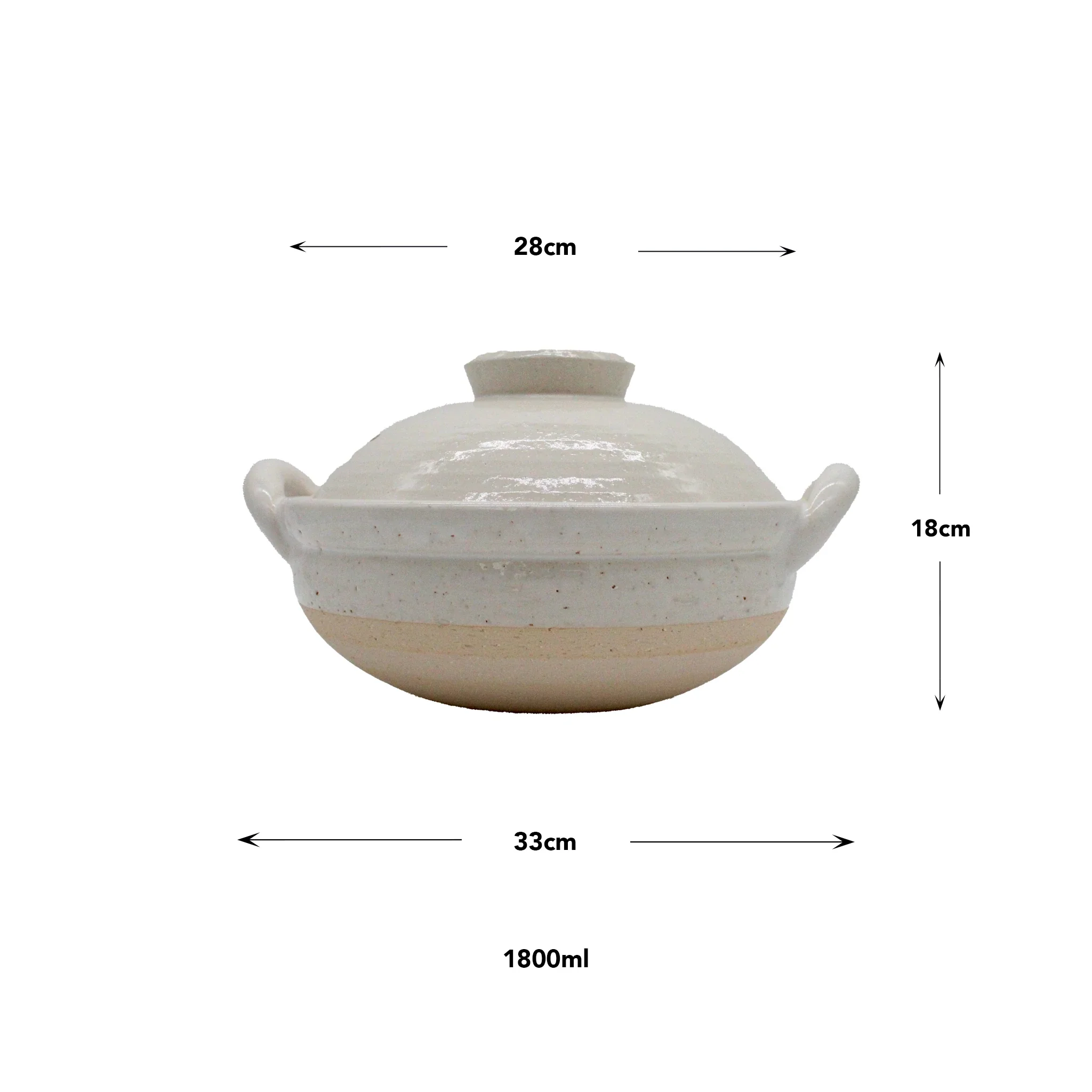Mushi Nabe Donabe Steamer - White Glaze - Image 2
