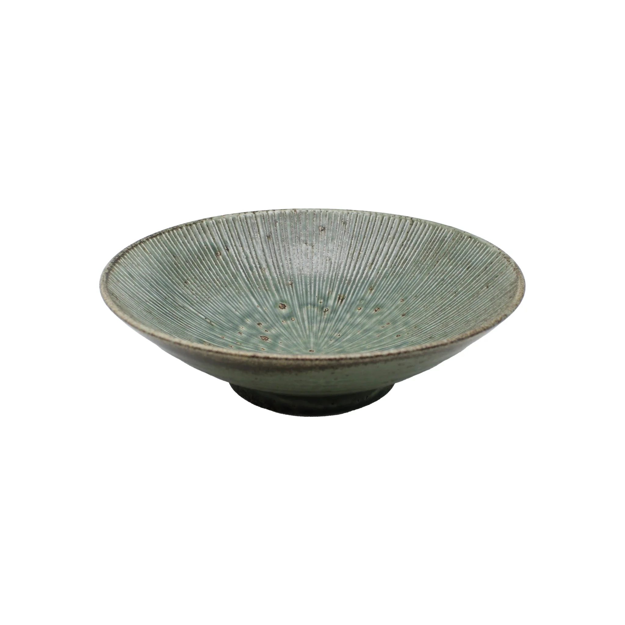 Ramen Bowl - Etched Green Lines