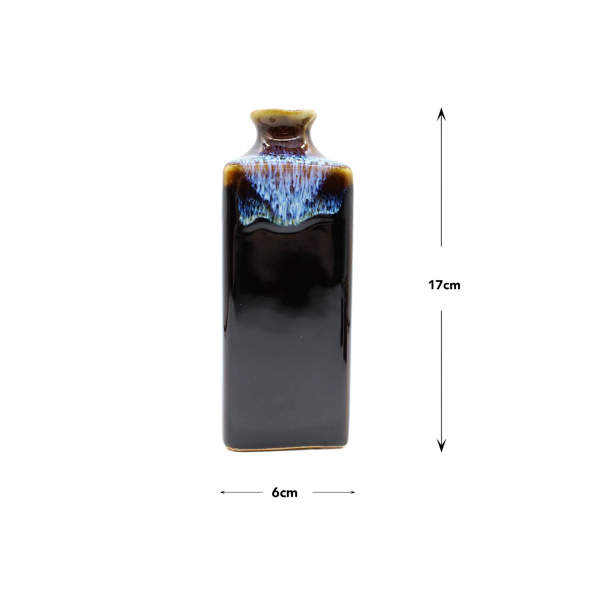 Sake Gift Set For Four - Dark Brown & Blue Line - Image 4