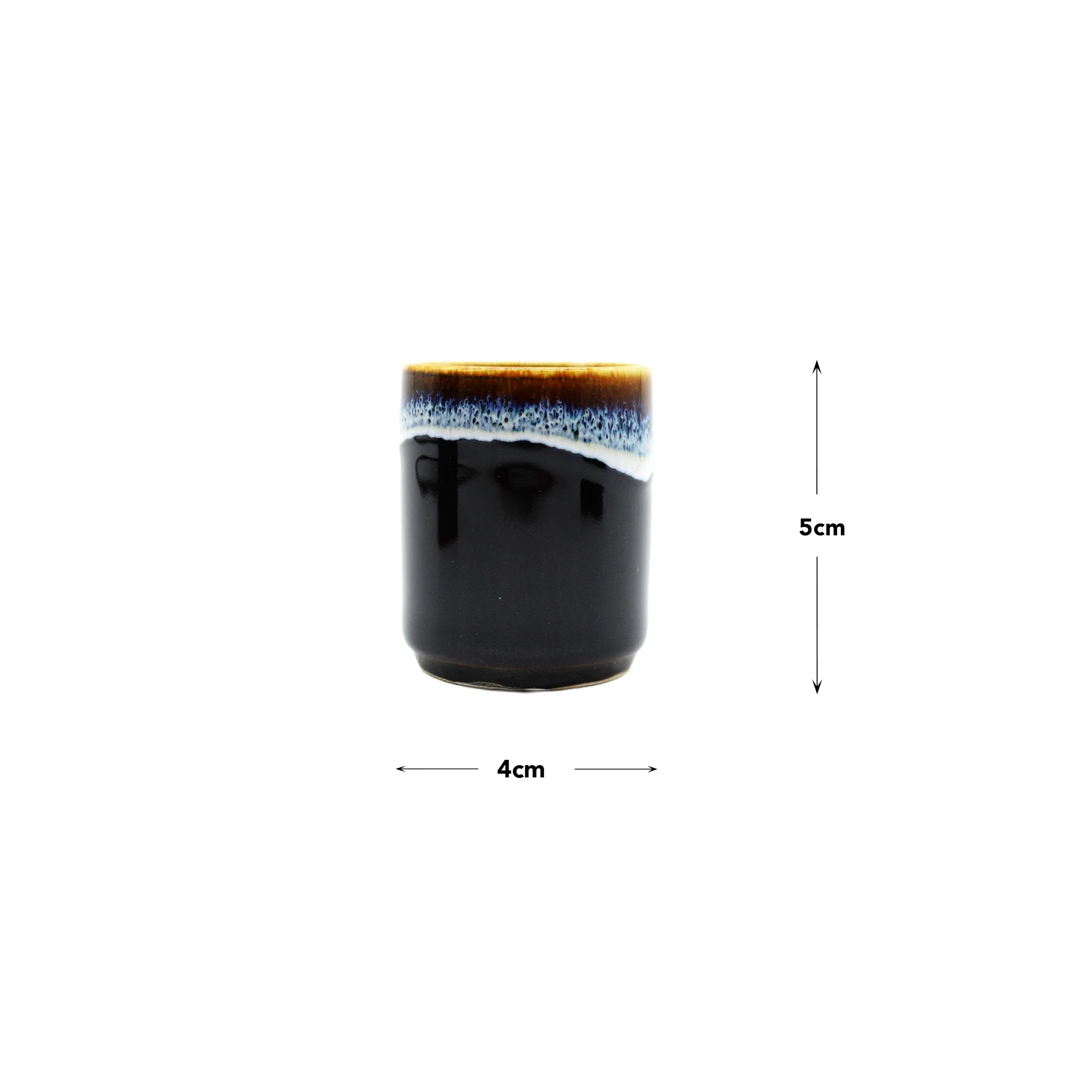 Sake Gift Set For Four - Dark Brown & Blue Line - Image 5