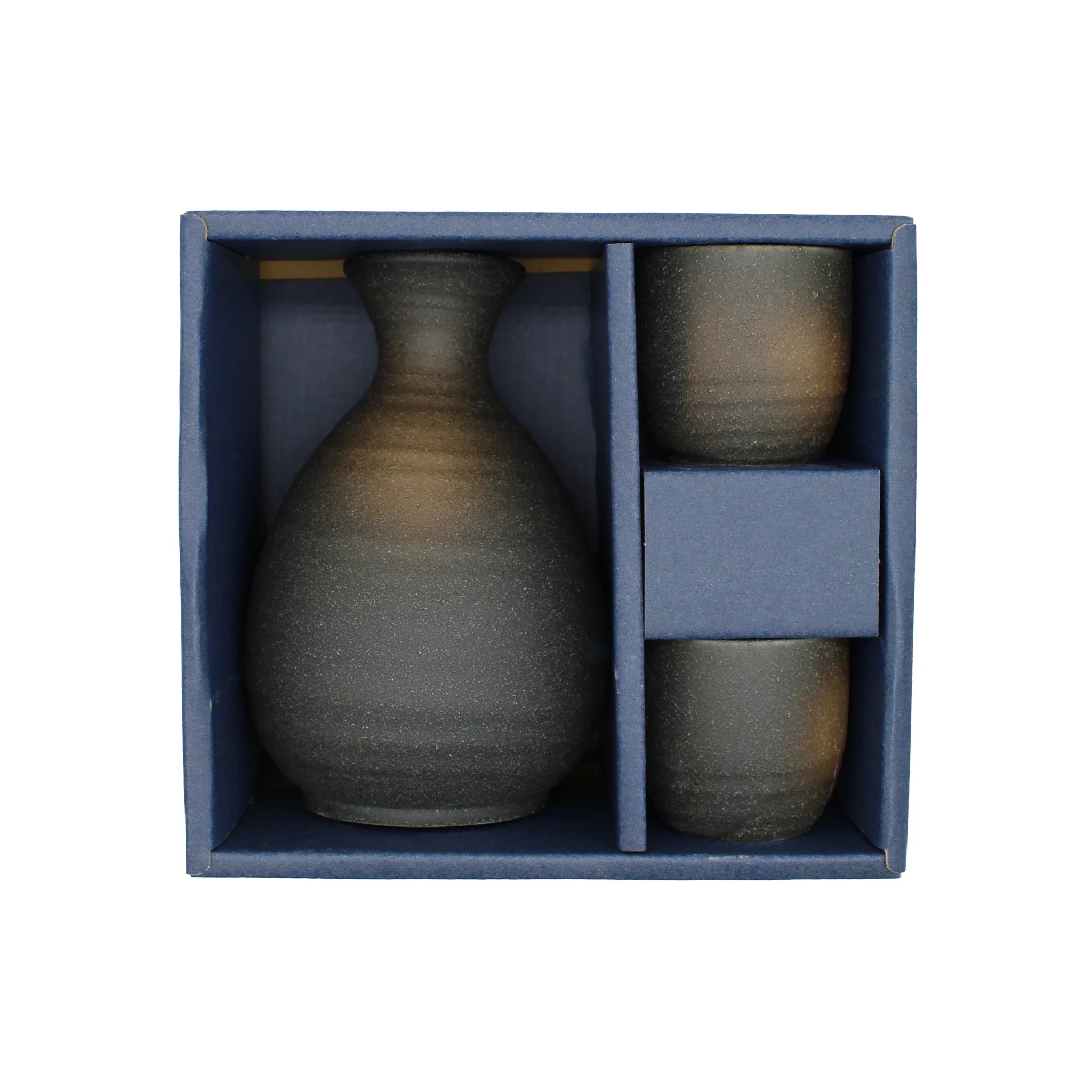 Sake Gift Set For Two - Black Bizen - Image 5