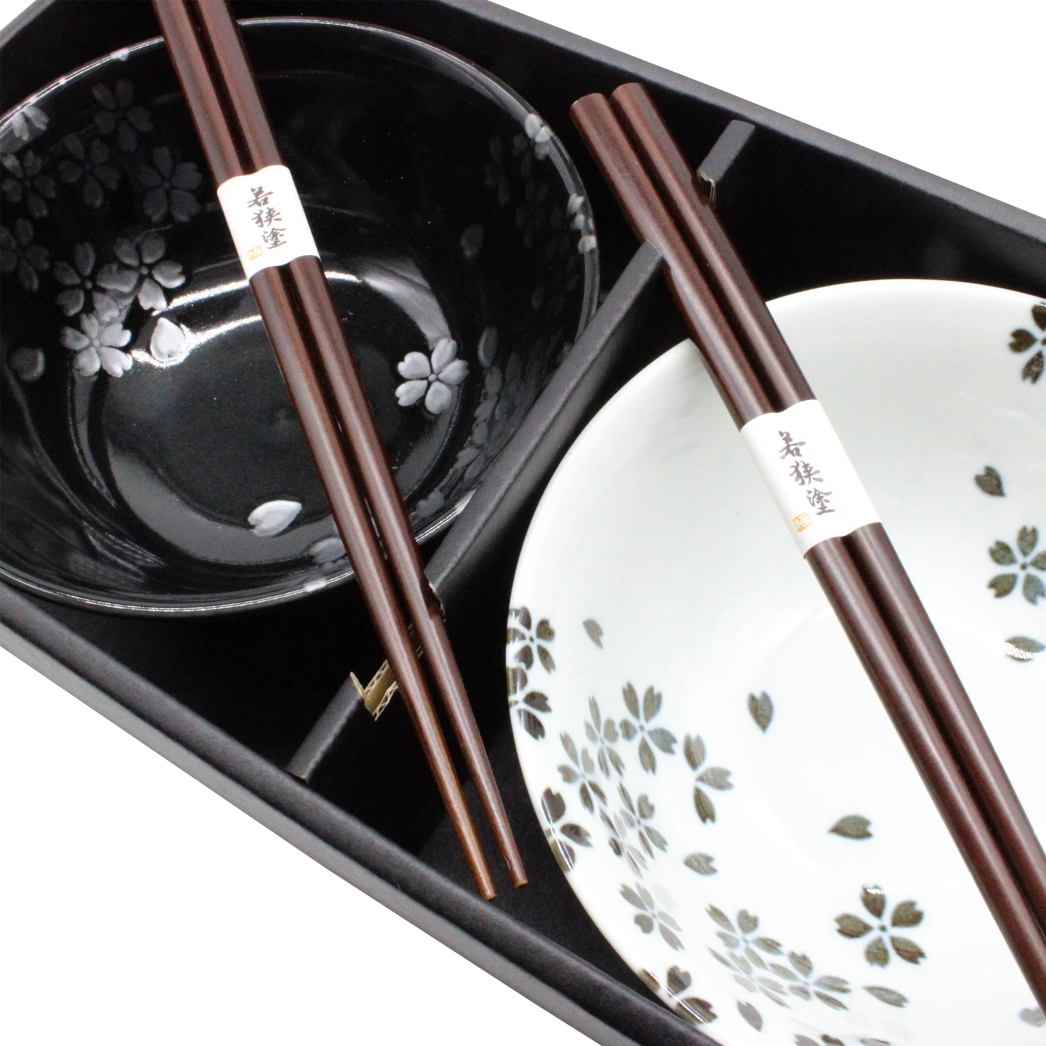 Sakura Blossom Bowls Gift Set – Black & White - Image 2