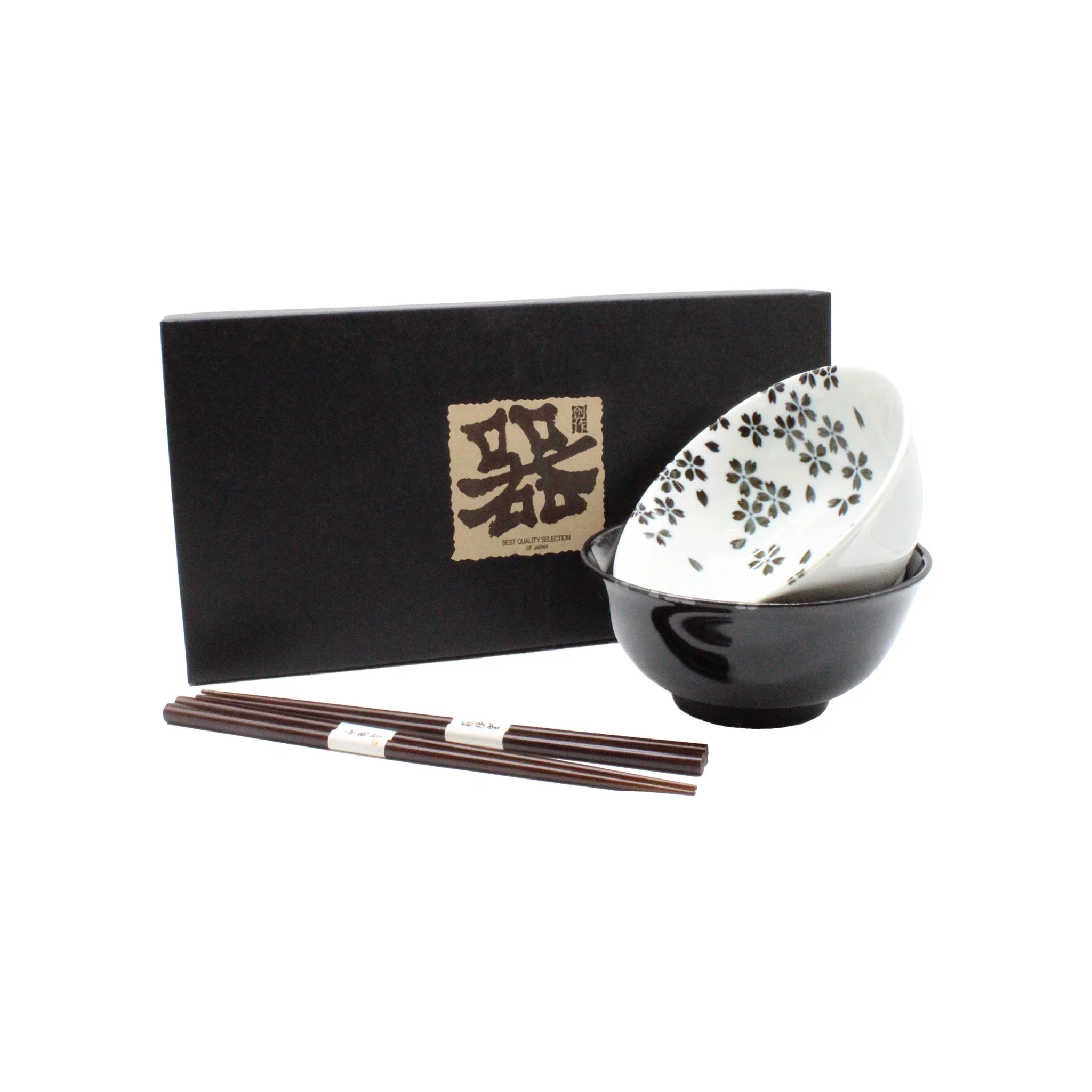 Sakura Blossom Bowls Gift Set – Black & White - Image 3