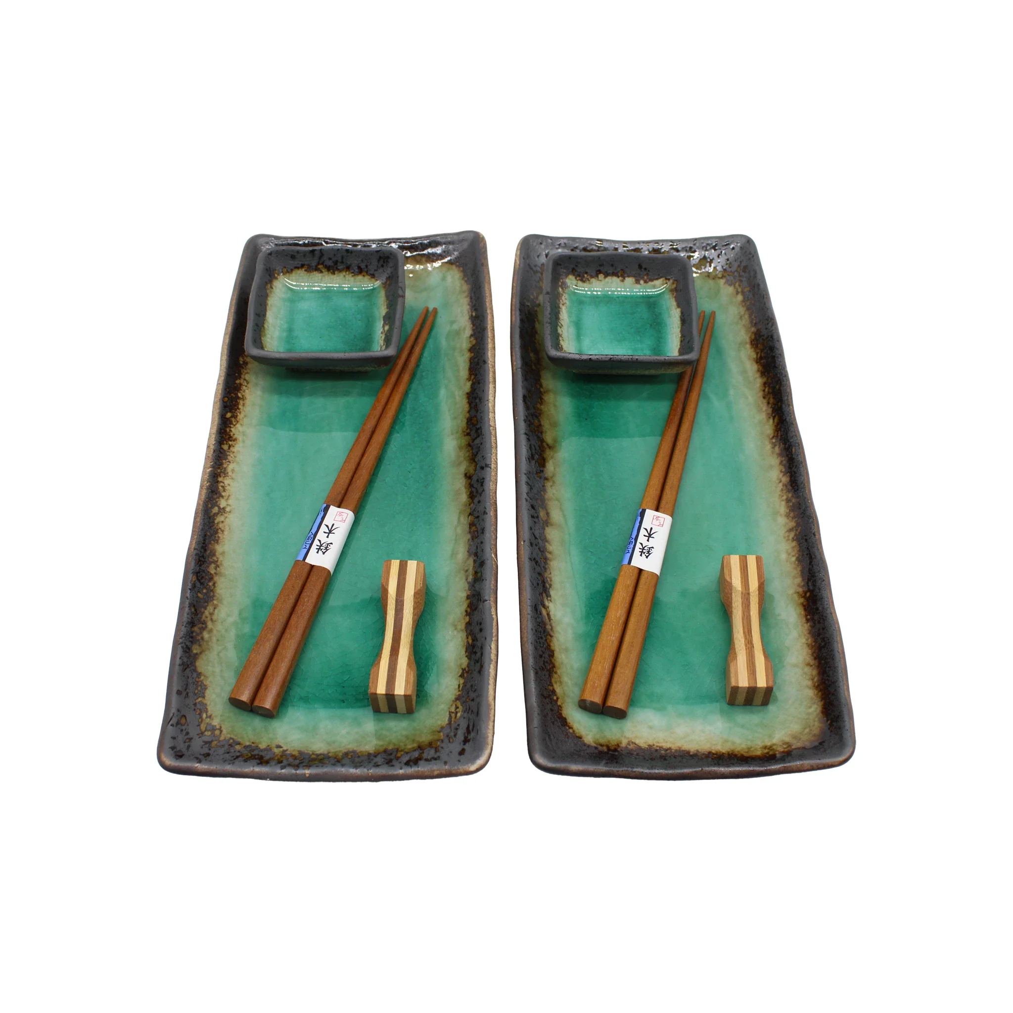 Sashimi Gift Set - Turquoise Crackle Glaze