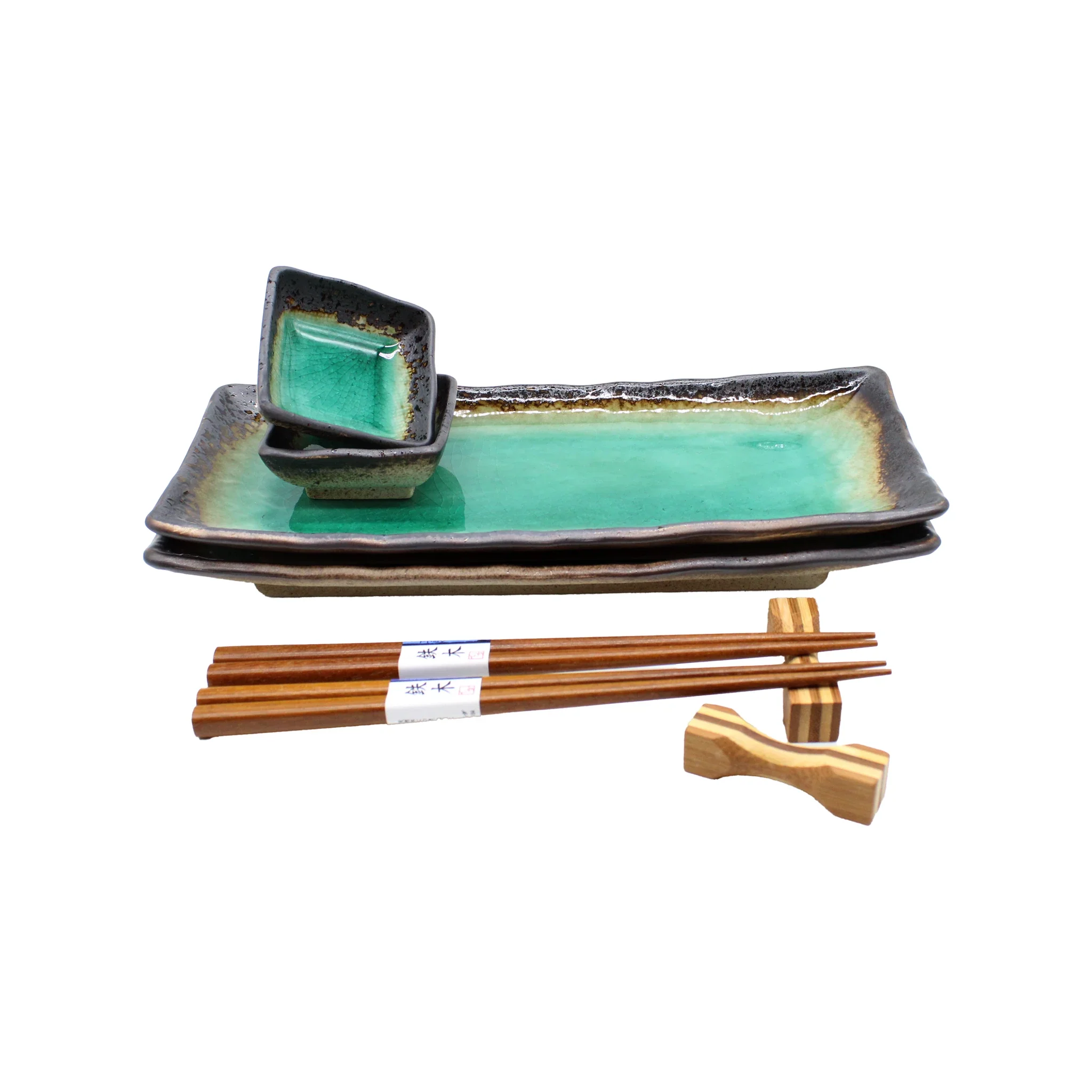 Sashimi Gift Set - Turquoise Crackle Glaze - Image 3