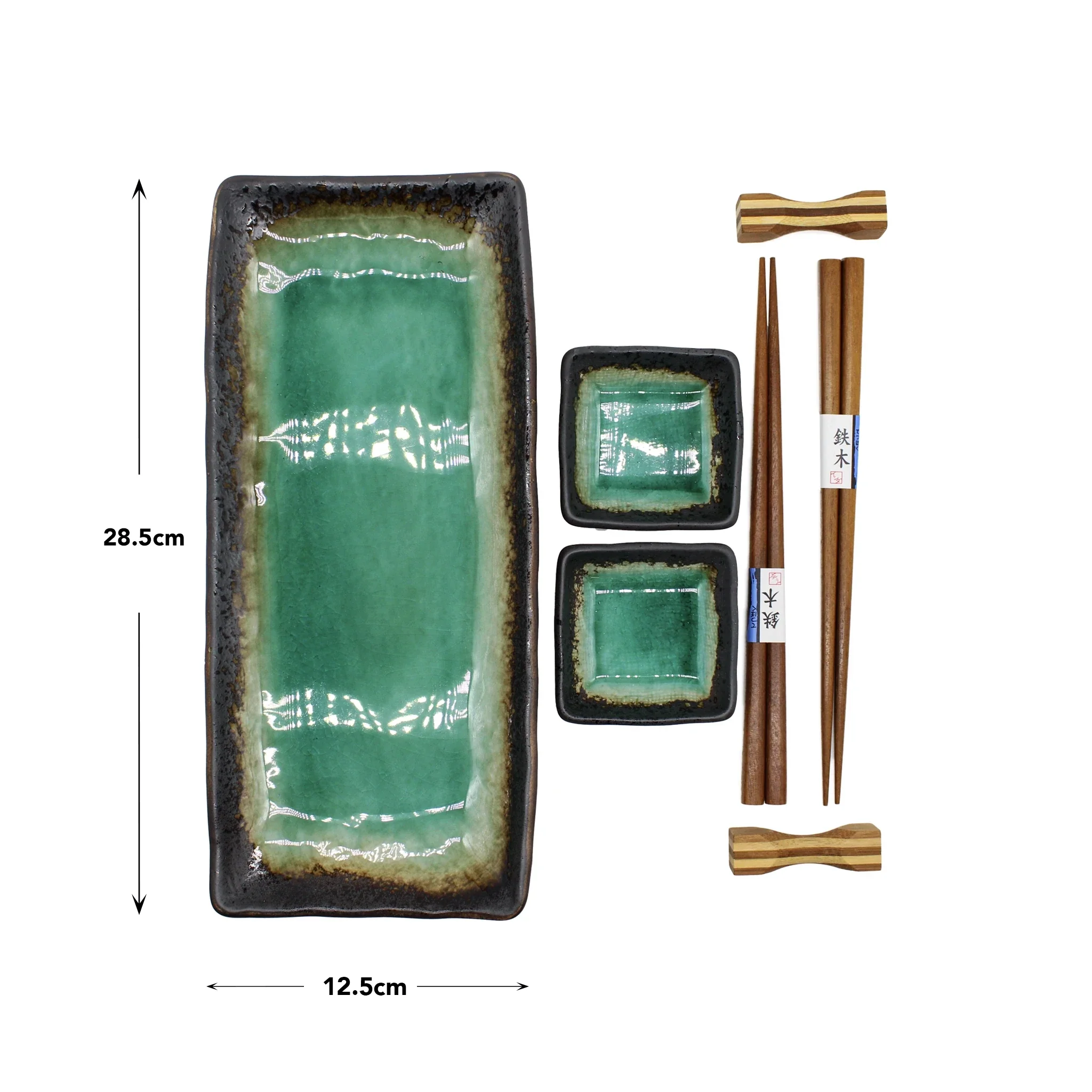 Sashimi Gift Set - Turquoise Crackle Glaze - Image 4