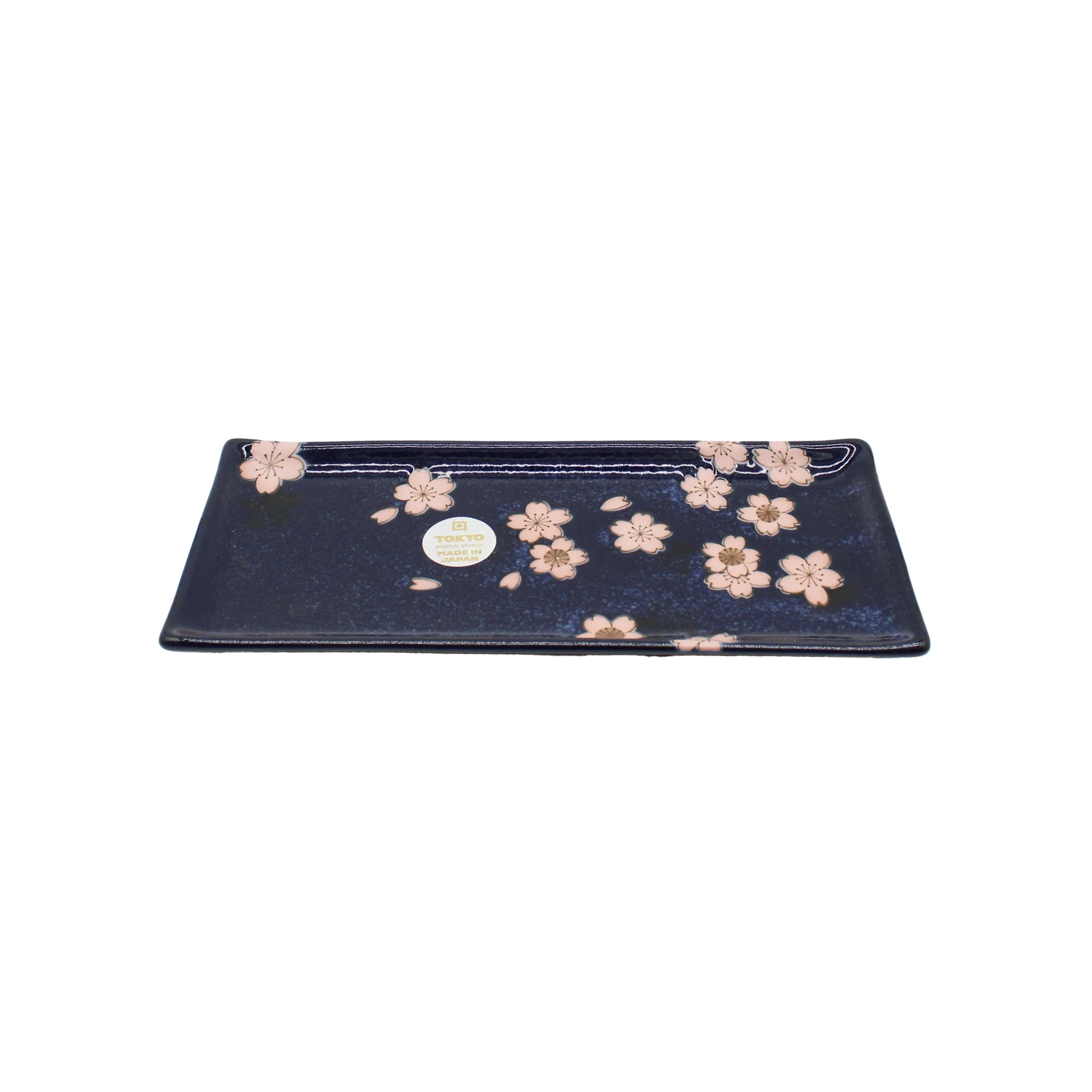 Sashimi Platter - Navy & Pink Sakura Blossom