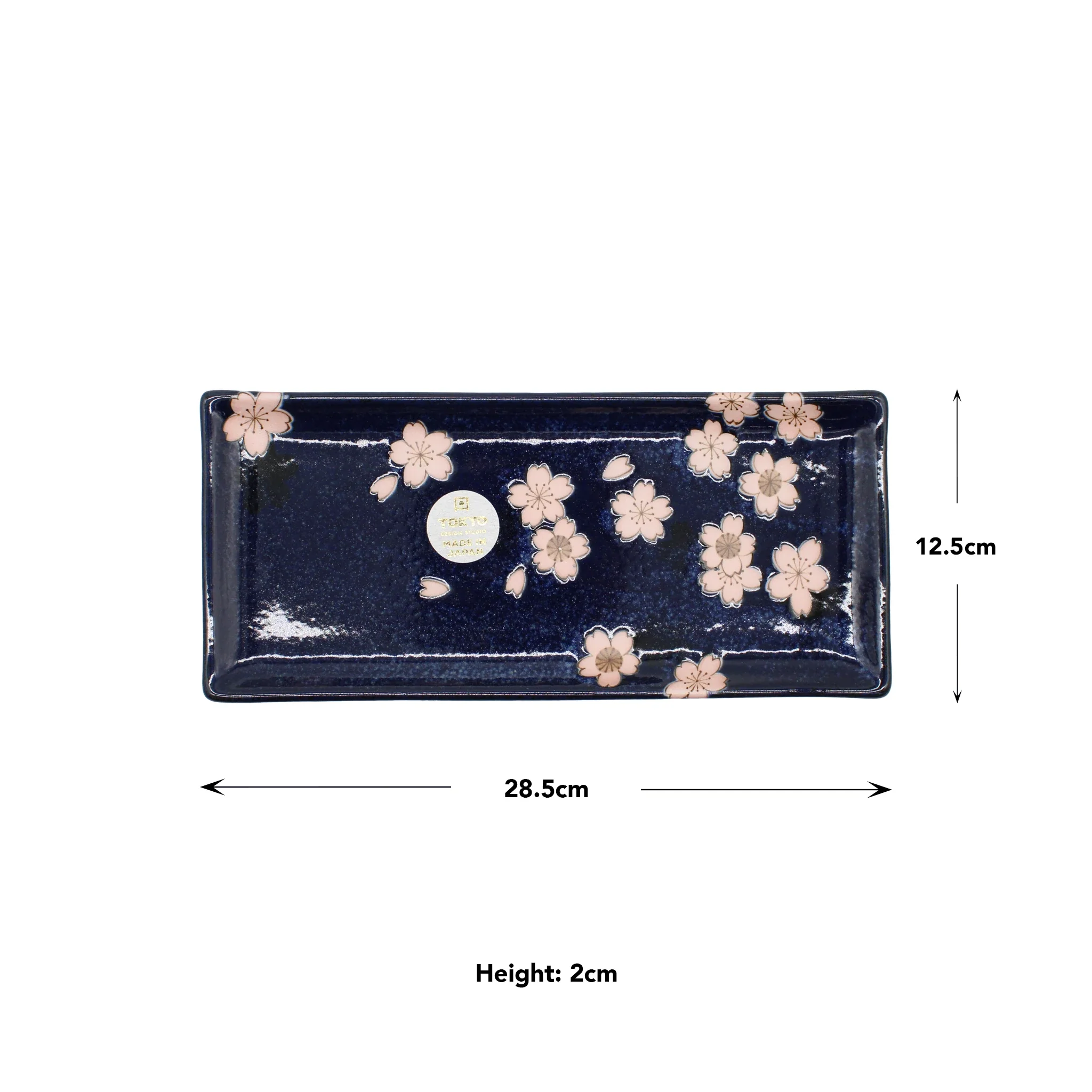 Sashimi Platter - Navy & Pink Sakura Blossom - Image 3
