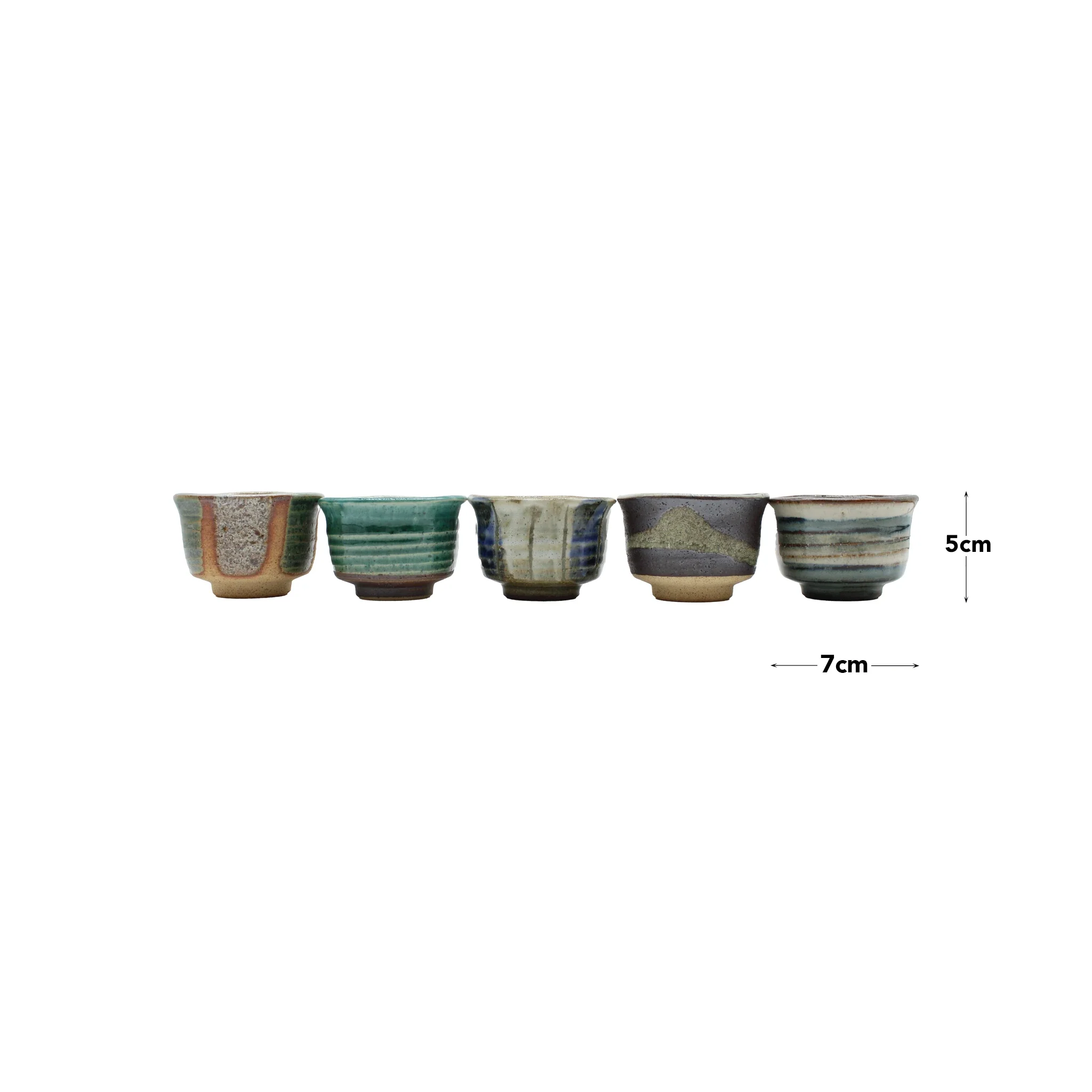 Ochoko Sake Cups - Set of 5 - Image 4