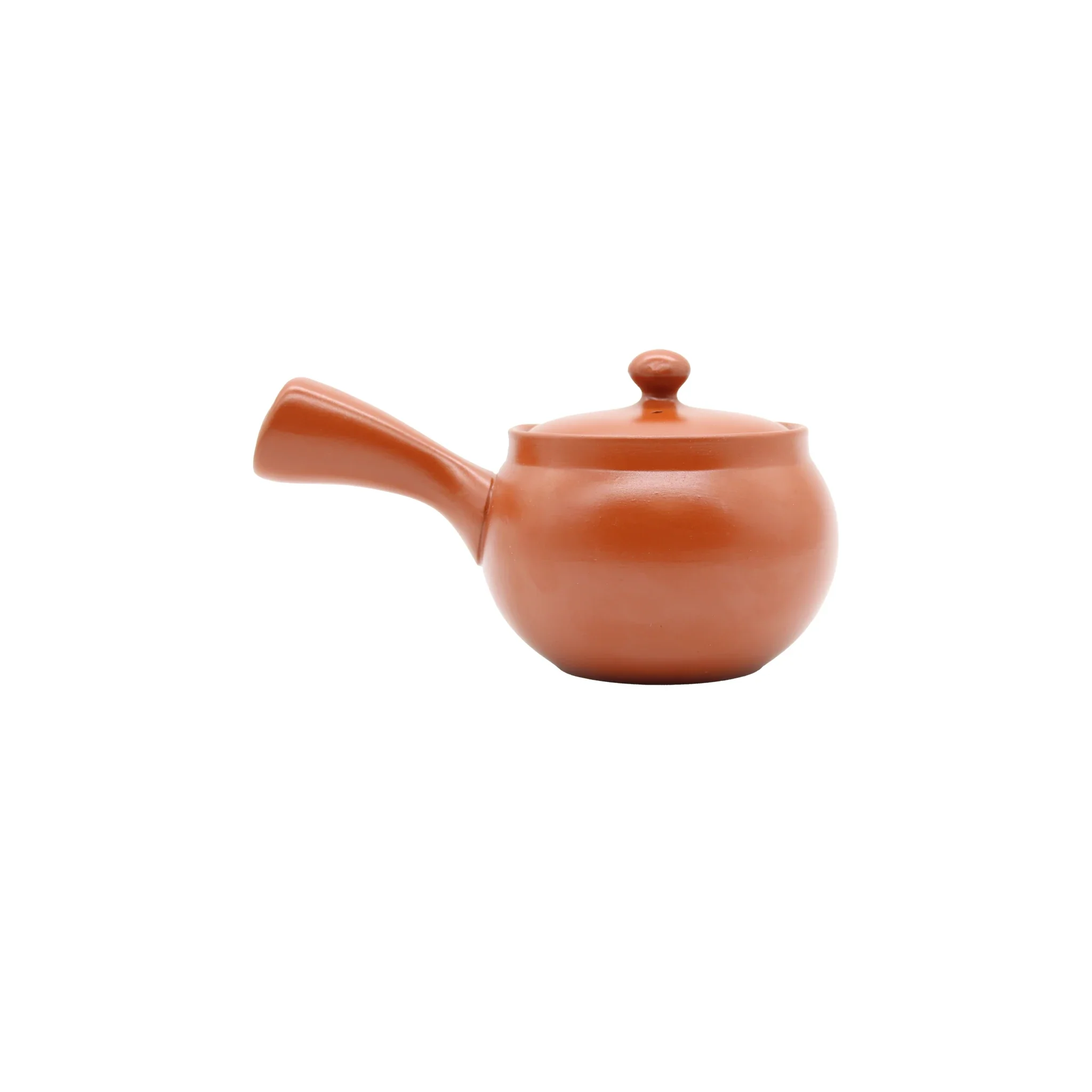 Shudei Kyusu Teapot with Steel Tea Strainer - Terracotta - 360ml - Image 4